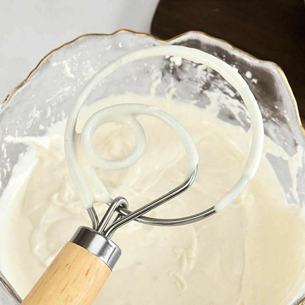 13-Inch Stainless Steel Large Wire Whisk - Heavy Duty Baking Dough Mixer for Bread, Cakes, Cookies & Pastries - Perfect for Home Bakers & Professional Chefs