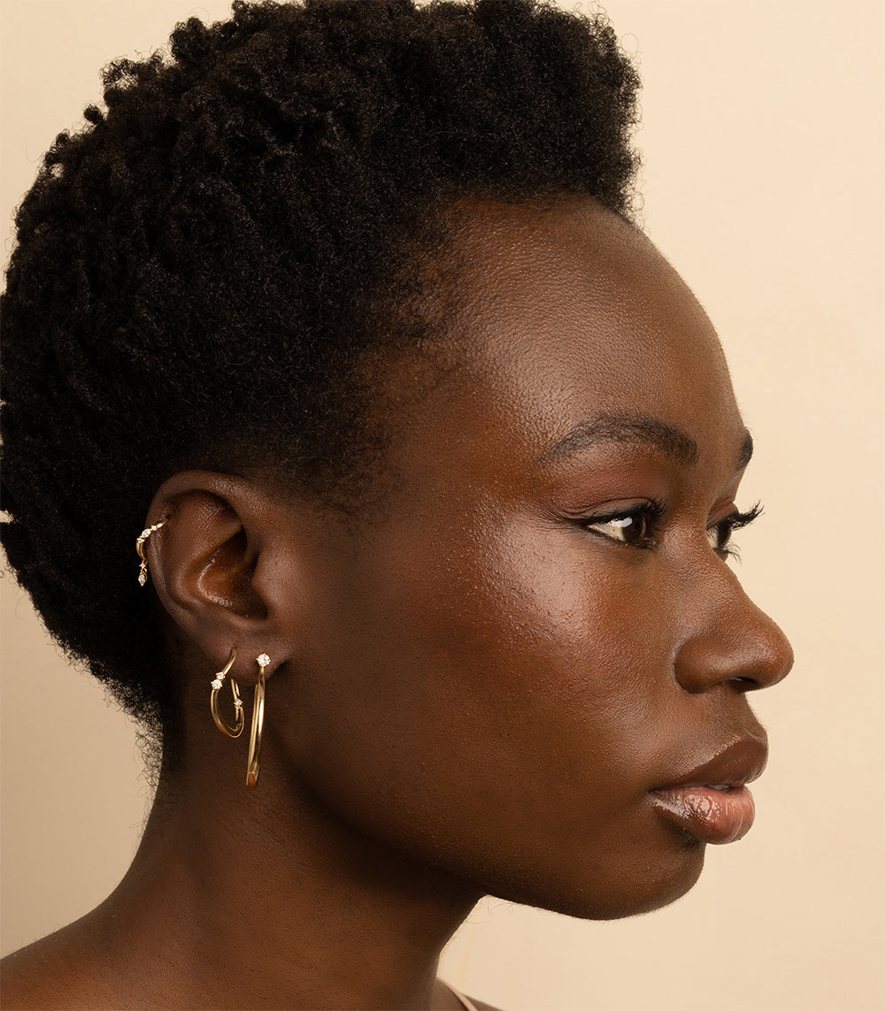Large Estée Hoops - Stylish Gold-Plated Hoop Earrings for Women | Perfect for Everyday Wear, Parties & Special Occasions