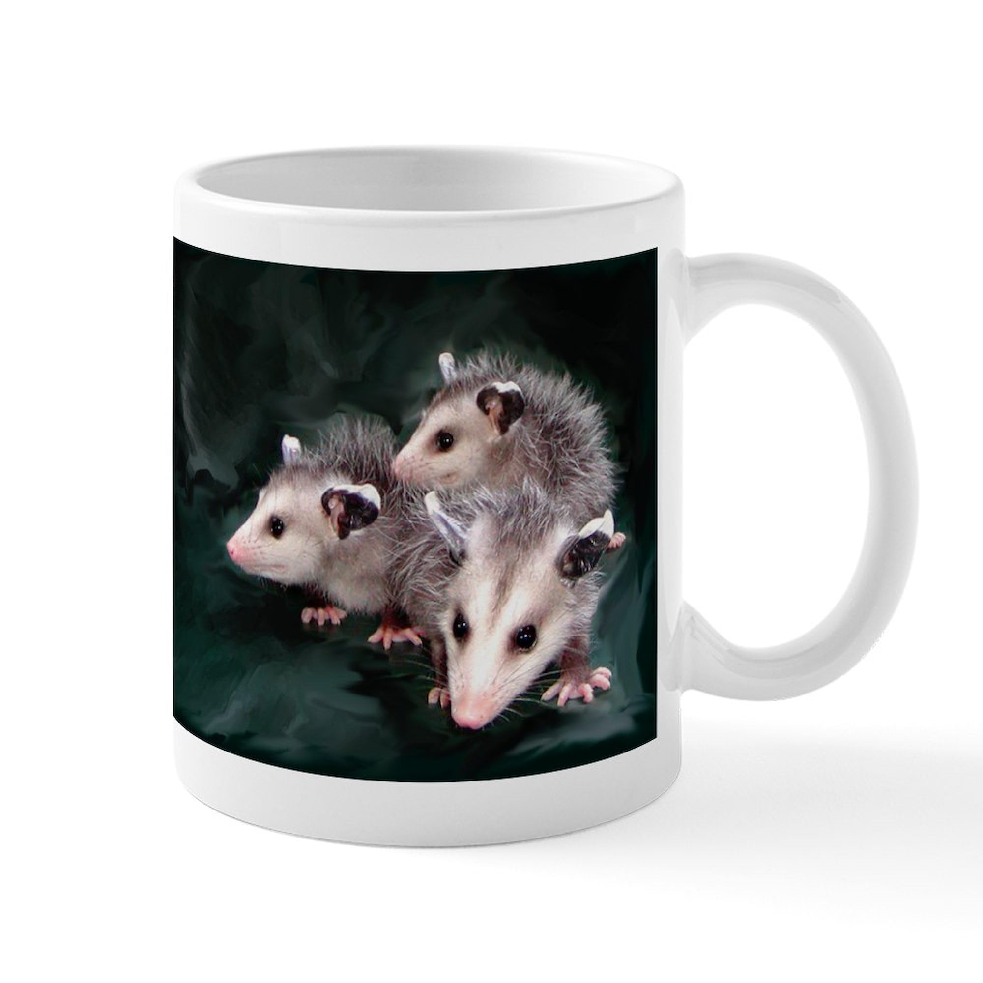 11 oz (325 ml) Ceramic Coffee Mug with Opossum Design - Perfect for Tea, Hot Chocolate & Office Use - Funny Gift for Animal Lovers