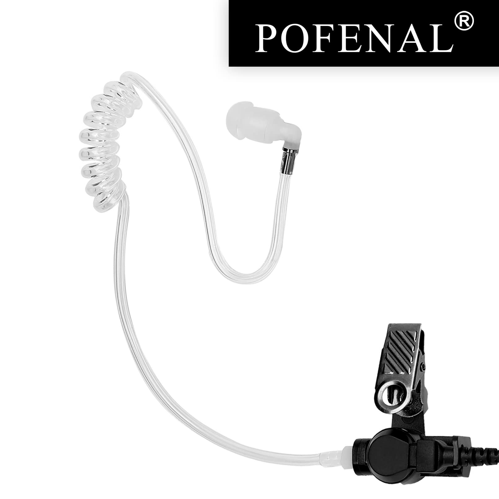 BTECH Kenwood Retevis Walkie Talkie Headset with Microphone - Clear Air Acoustic Tube Earpiece for Construction, Security & Outdoor Communication