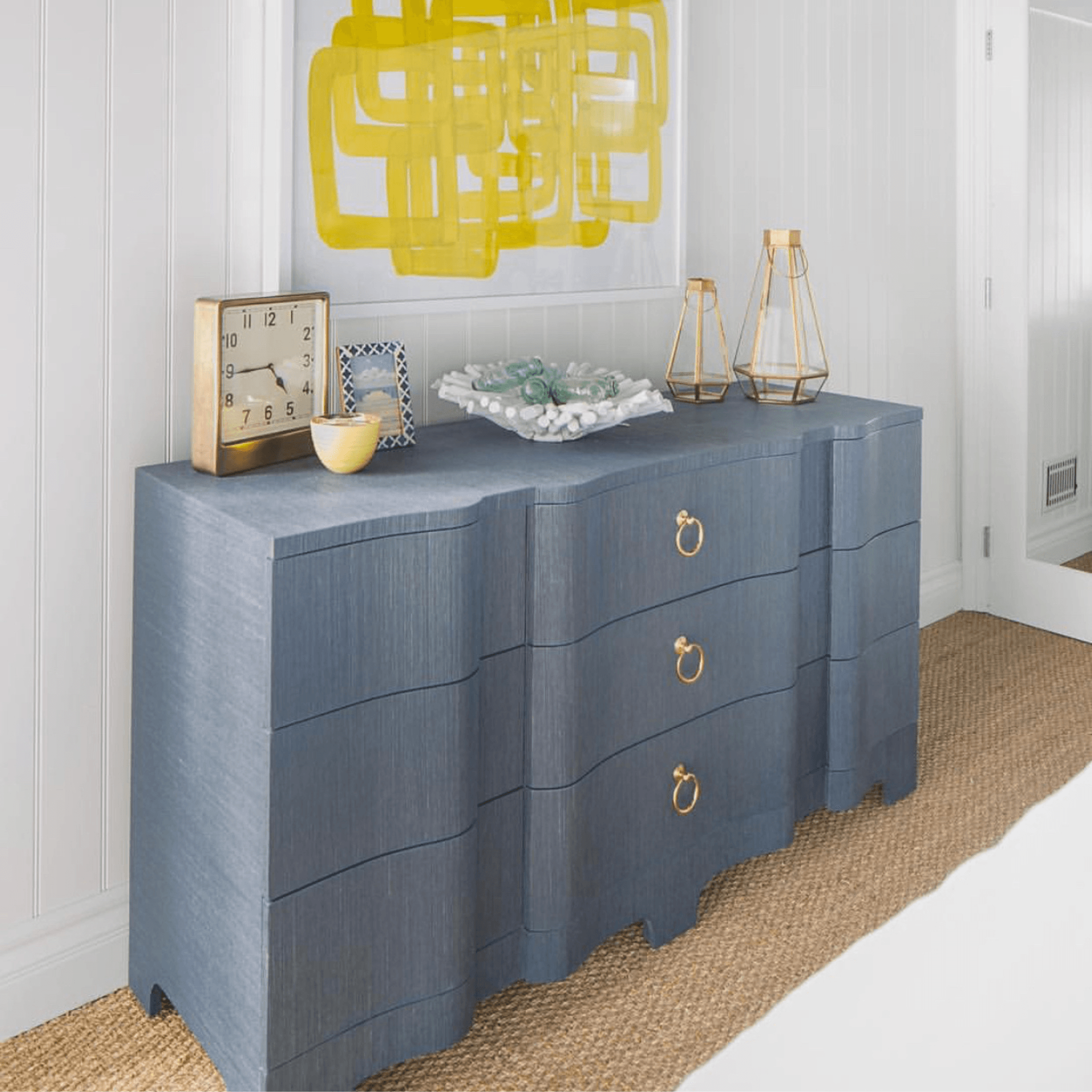 Bardot Large 3 Drawer Dresser - Modern Wooden Storage Cabinet for Bedroom, Living Room & Office Organization | Spacious Chest of Drawers for Clothes, Linens & Home Essentials