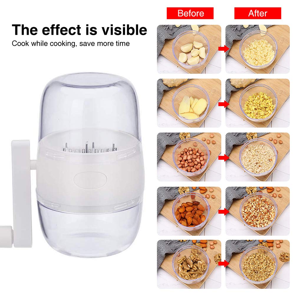 Premium Manual Food Chopper - Hand Crank Nut Grinder for Walnuts, Pecans & Garlic | Portable Multi-Function Kitchen Tool for Chopping, Shredding & Making Toppings | Perfect for Baking, Cooking & Meal Prep