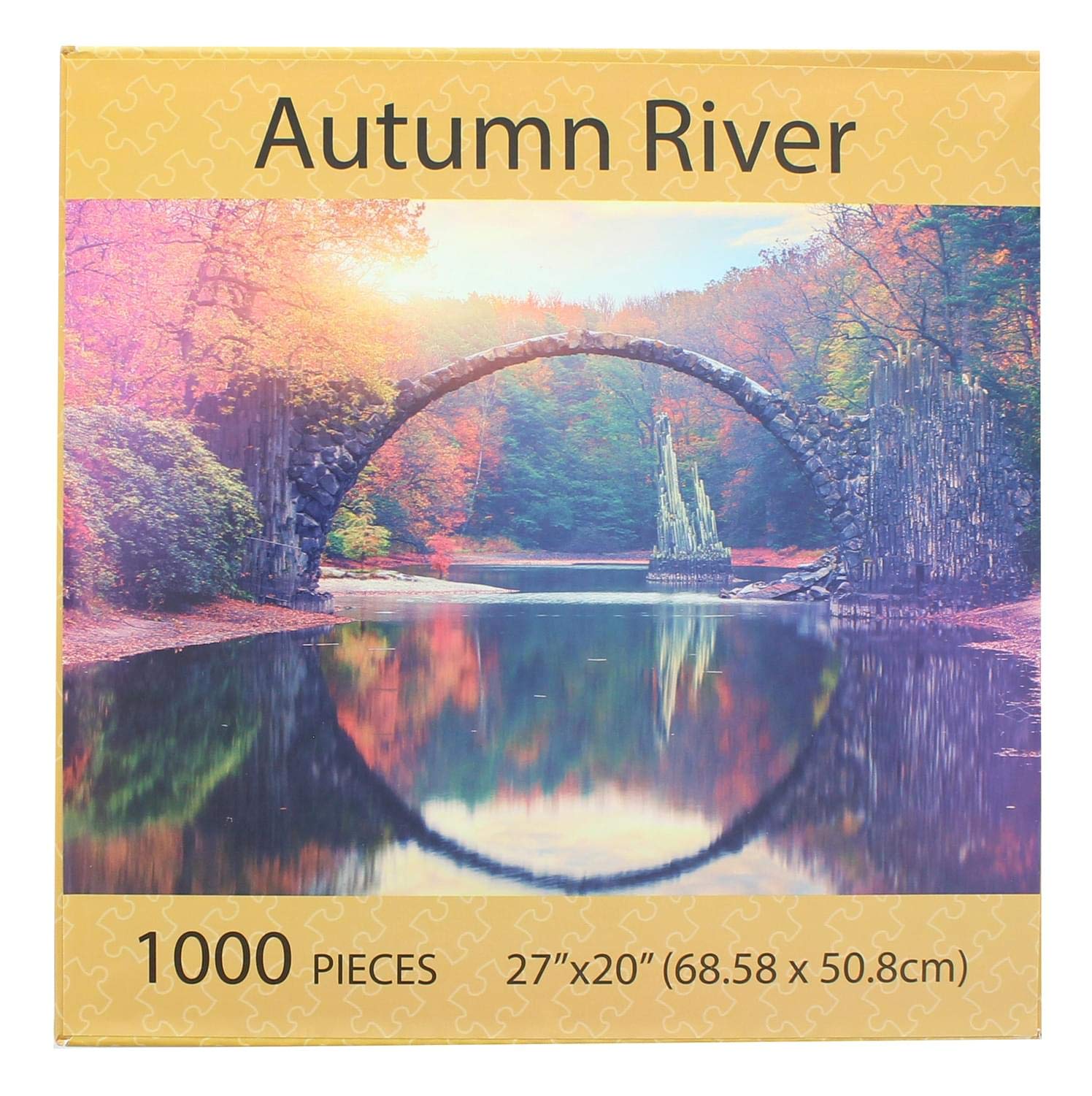 Puzzle Mate - Autumn River - 1000 Piece Jigsaw Puzzle for Adults | Challenging Landscape Puzzle | Perfect for Family Game Night & Relaxation
