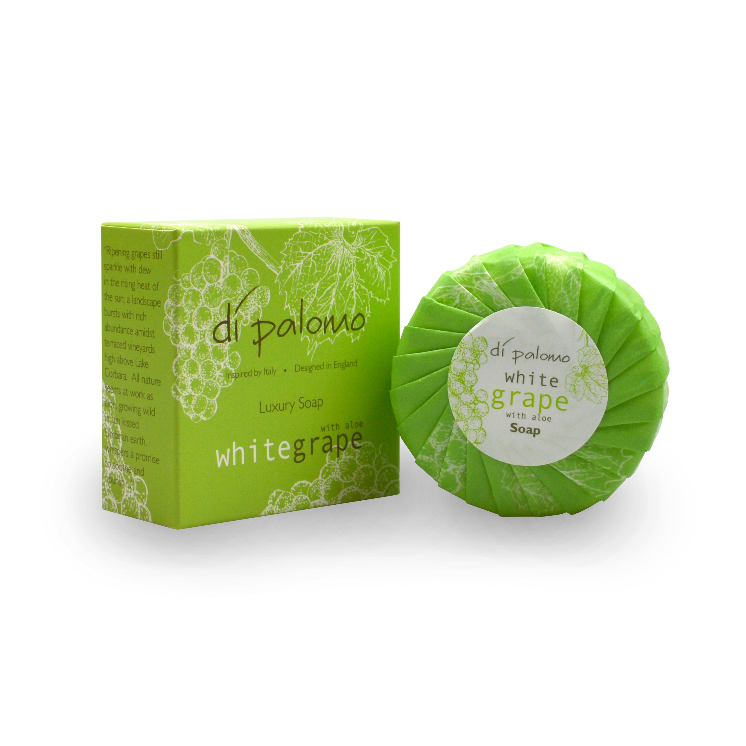 Di Palomo White Grape Luxury Soap Bar 100g - Natural Skincare for Dry & Sensitive Skin - Perfect for Spa, Bath & Gift Giving