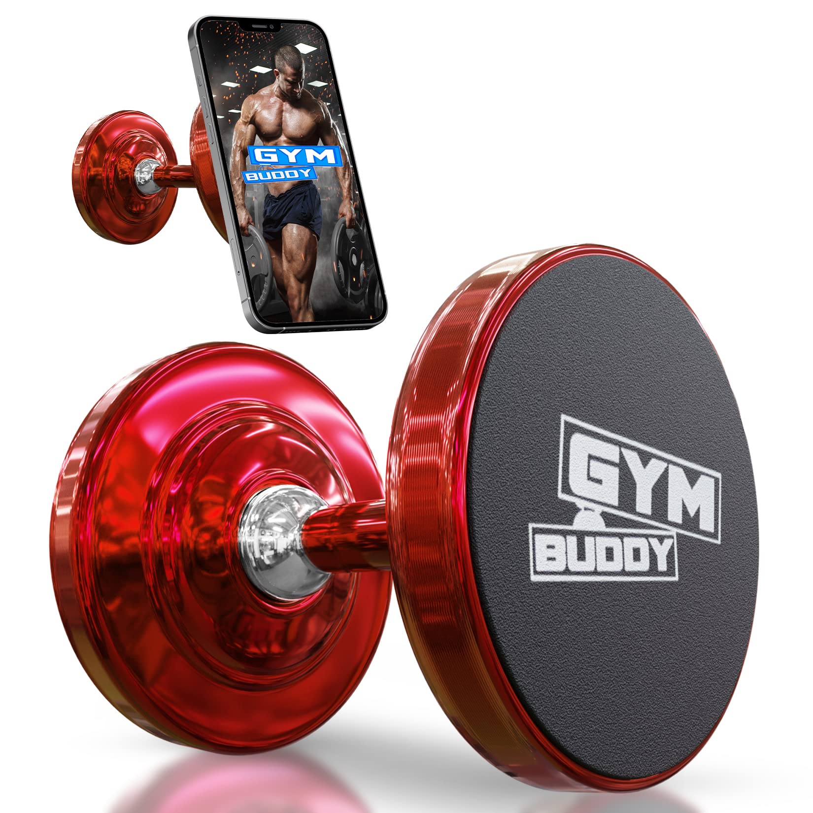 Magnetic Phone Mount for Car & Gym - Universal Phone Holder for Videos, Recording & Workouts - Strong Magnetic Phone Stand for Hands-Free Use While Driving, Exercising & Vlogging