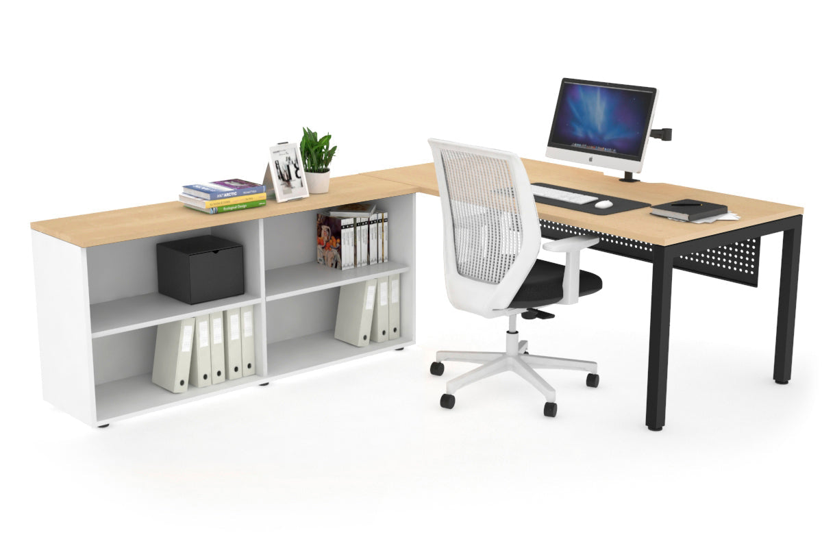 Quadro Square Executive Standing Desk Black Frame [1800L x 800W with Cable Management] - Perfect for Home Office & Modern Workspace Setup