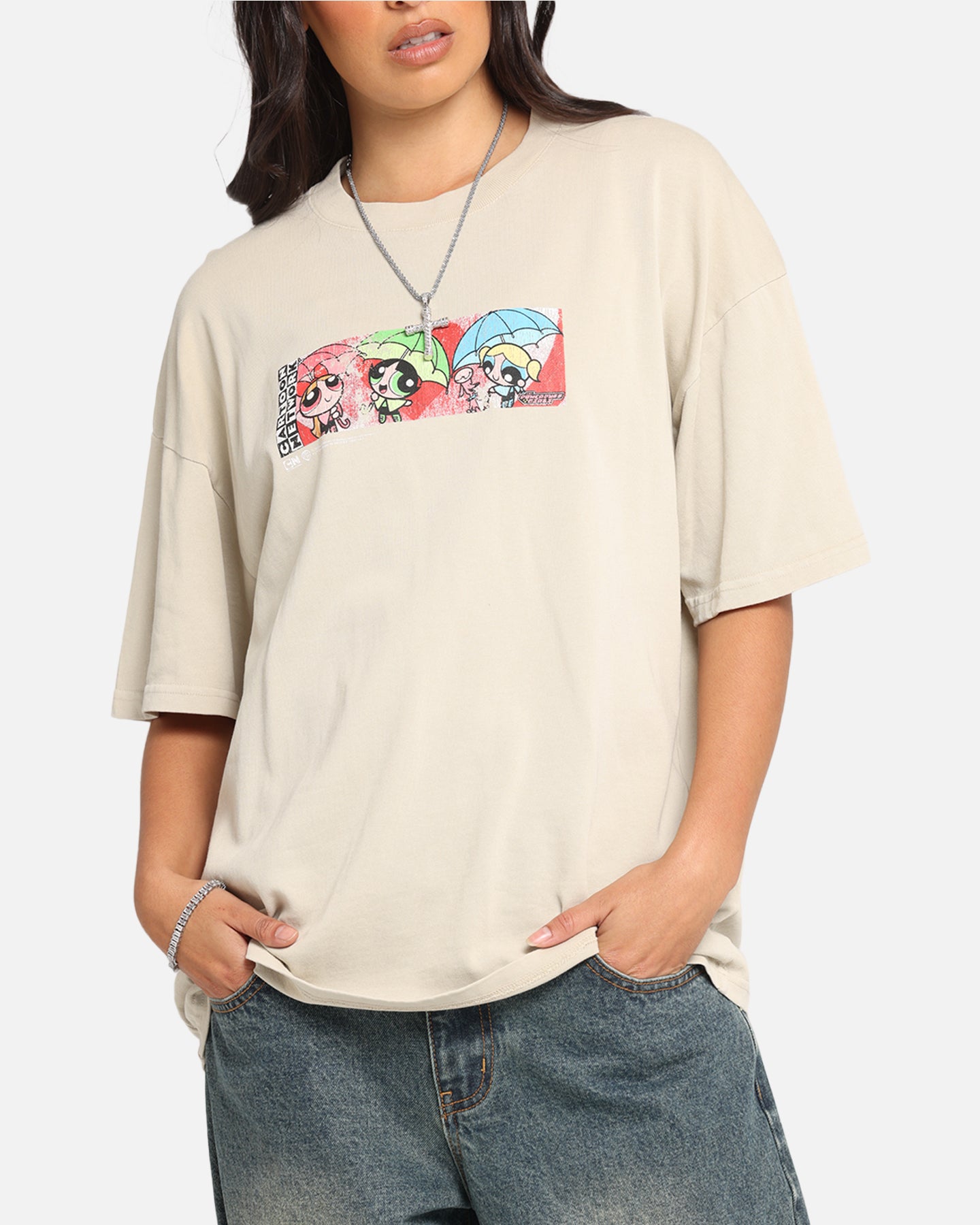 73 Studio X Cartoon Network The Powerpuff Girls Vintage Box Logo T-Shirt - Soft Cotton Tee for Casual Wear, Cosplay & 90s Cartoon Fan Gift