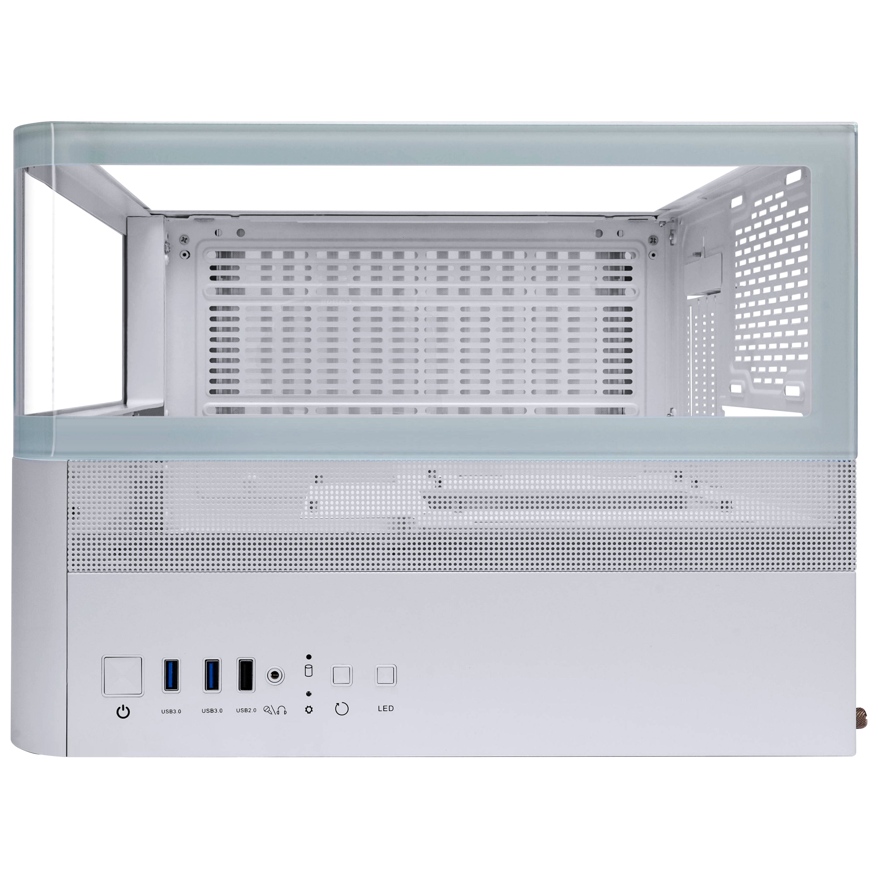 1st Player RT5 M ATX ITX PC Gaming Case - Compact White Computer Case for High-Performance Gaming & Home Office Builds - Perfect for Small Spaces & RGB Lighting Setups