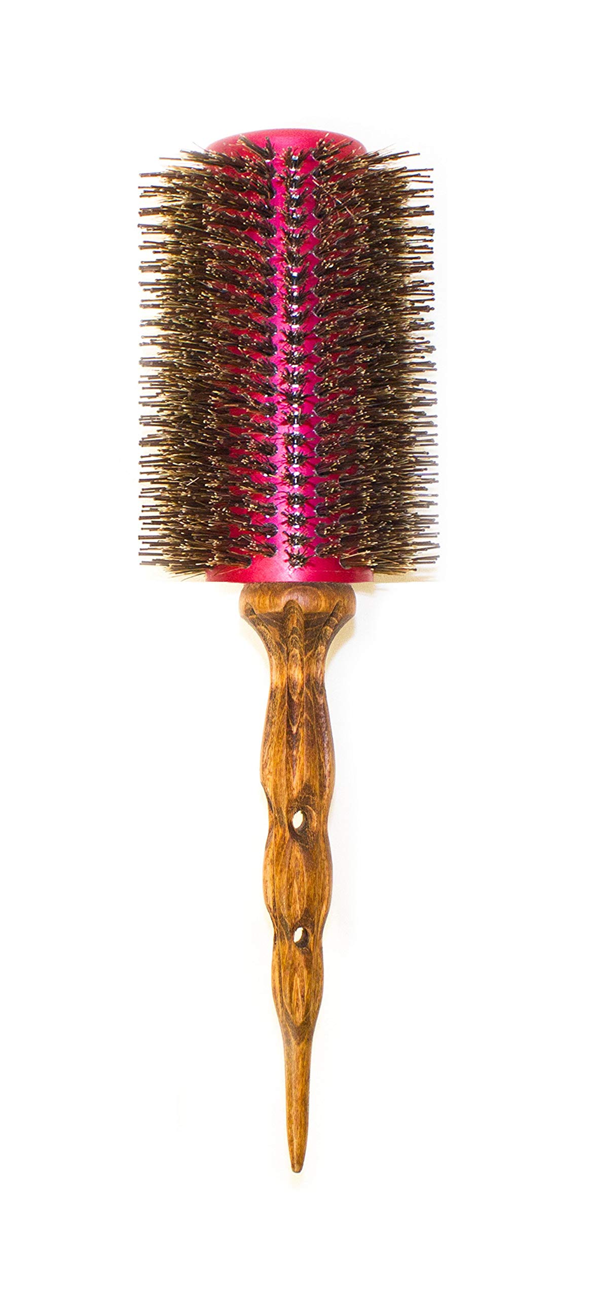 Luxe Ceramic Boar & Nylon Round Hair Brushes - 2 Inch for Smooth Styling & Detangling - Perfect for Salon, Home & Travel Use