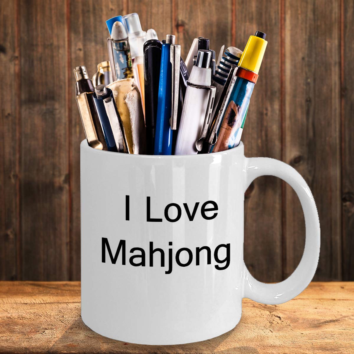 Funny Mahjong Valentine's Day Coffee Mug - 11oz Porcelain White Tea Cup - Perfect Office Gift for Coffee Lovers & Mahjong Players - Great for Valentine's Gifts, Office Humor, and Game Night Decor