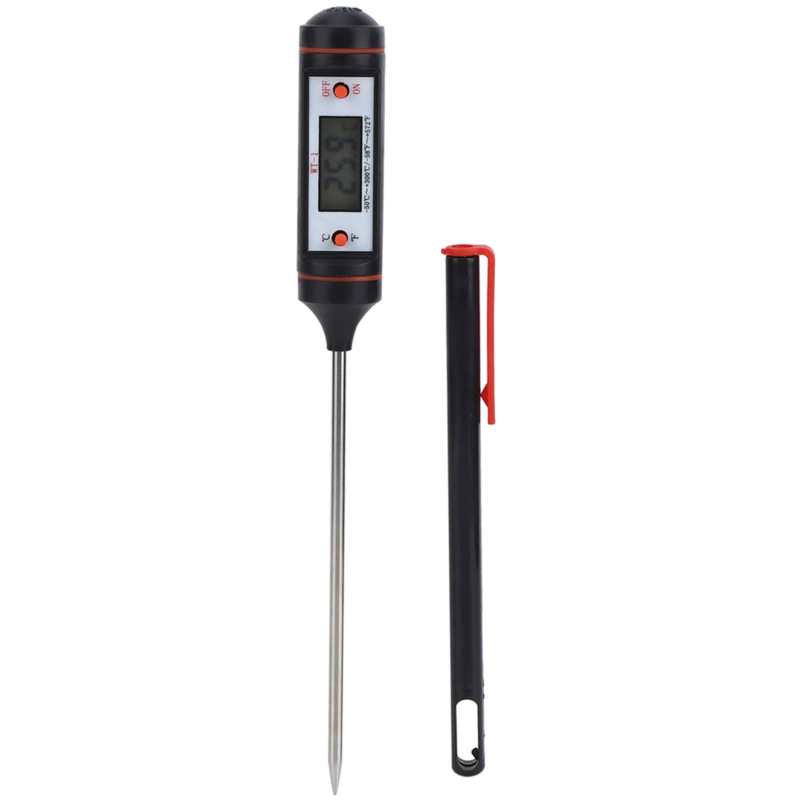Digital Food Thermometer for Cooking, Grilling, BBQ - Instant Read Meat Thermometer for Roasts, Steaks, Coffee - Perfect for Kitchen, Outdoor Camping & Home Use
