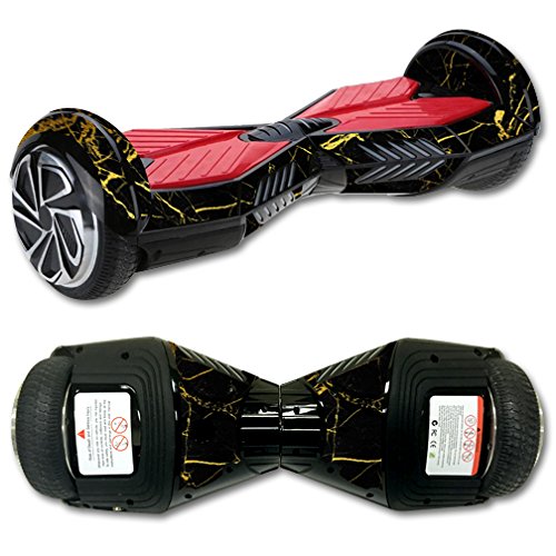 MightySkins Protective Wrap Cover Sticker for Balance Board & Scooter - Black Gold Marble Design | Durable Vinyl Skin for Enhanced Grip & Style | Perfect for Skateboarding, Commuting & Outdoor Activities