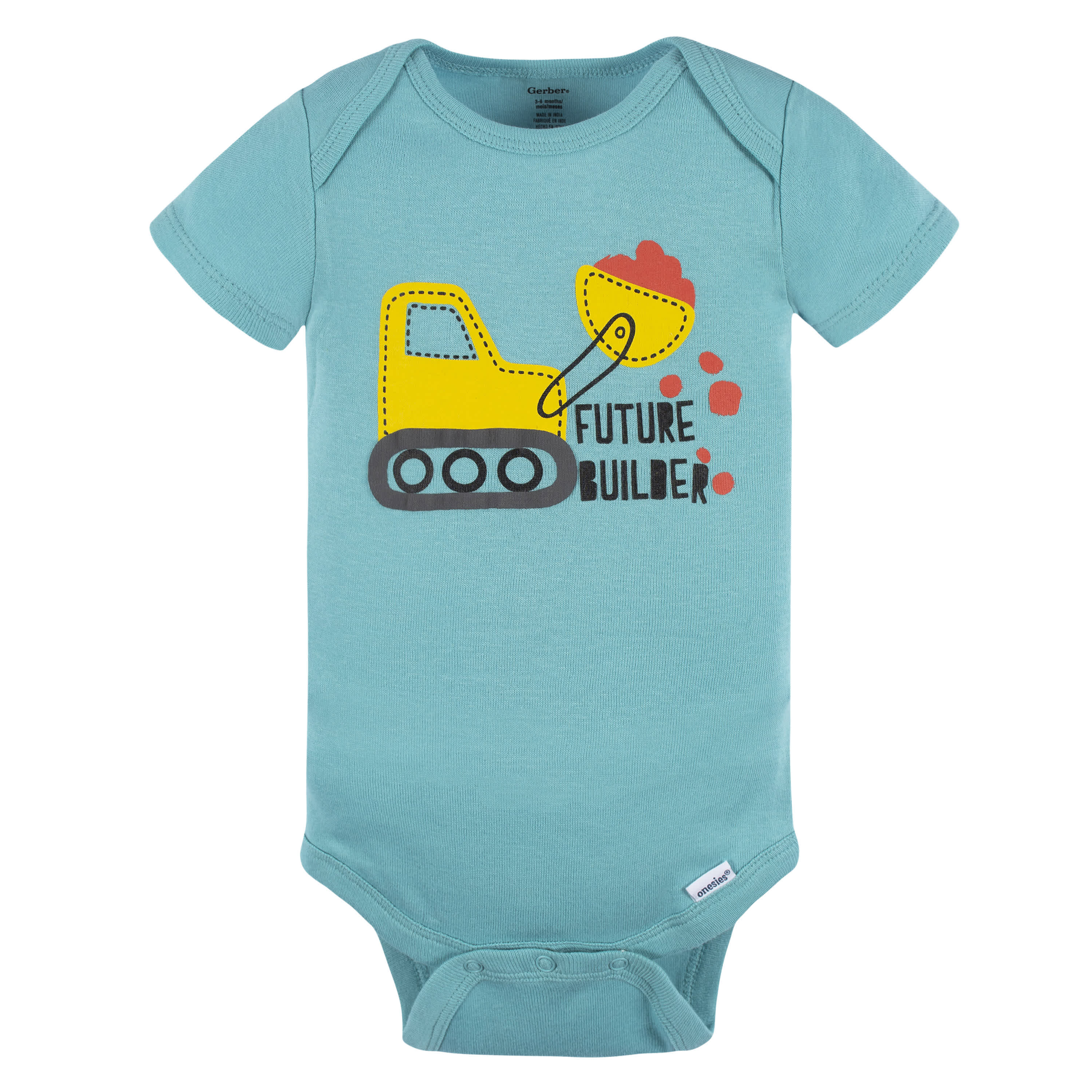 4 Pack Baby Boys Ready To Roll Short Sleeve Bodysuits - Soft Cotton Onesies for Newborns & Infants - Perfect for Playtime, Daycare & Family Outings
