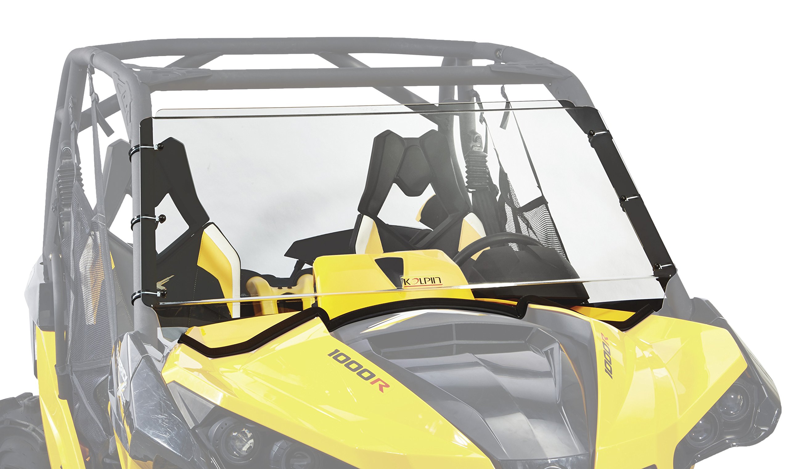 Kolpin UTV Full-Fixed Windshield for CAN-AM Maverick/XRS - Clear Polycarbonate Protection (Model 2708) | Durable Off-Road Windshield for Dust & Debris Protection During Trail Riding & Hunting Adventures