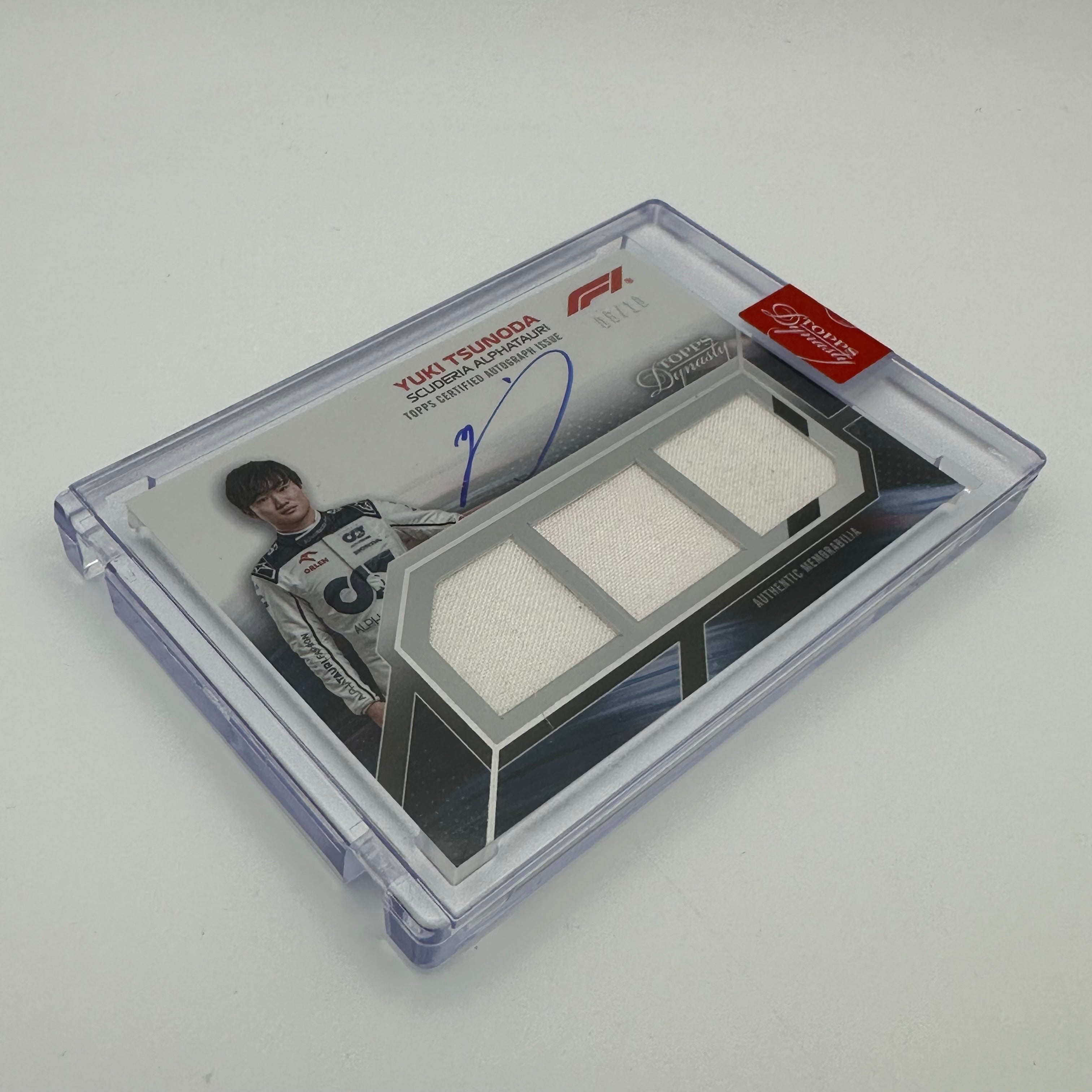 2023 Topps Dynasty Triple Relic Card #SDTRA YTII - Yuki Tsunoda 06/10 Silver - Limited Edition Baseball Memorabilia for Collectors & Sports Fans