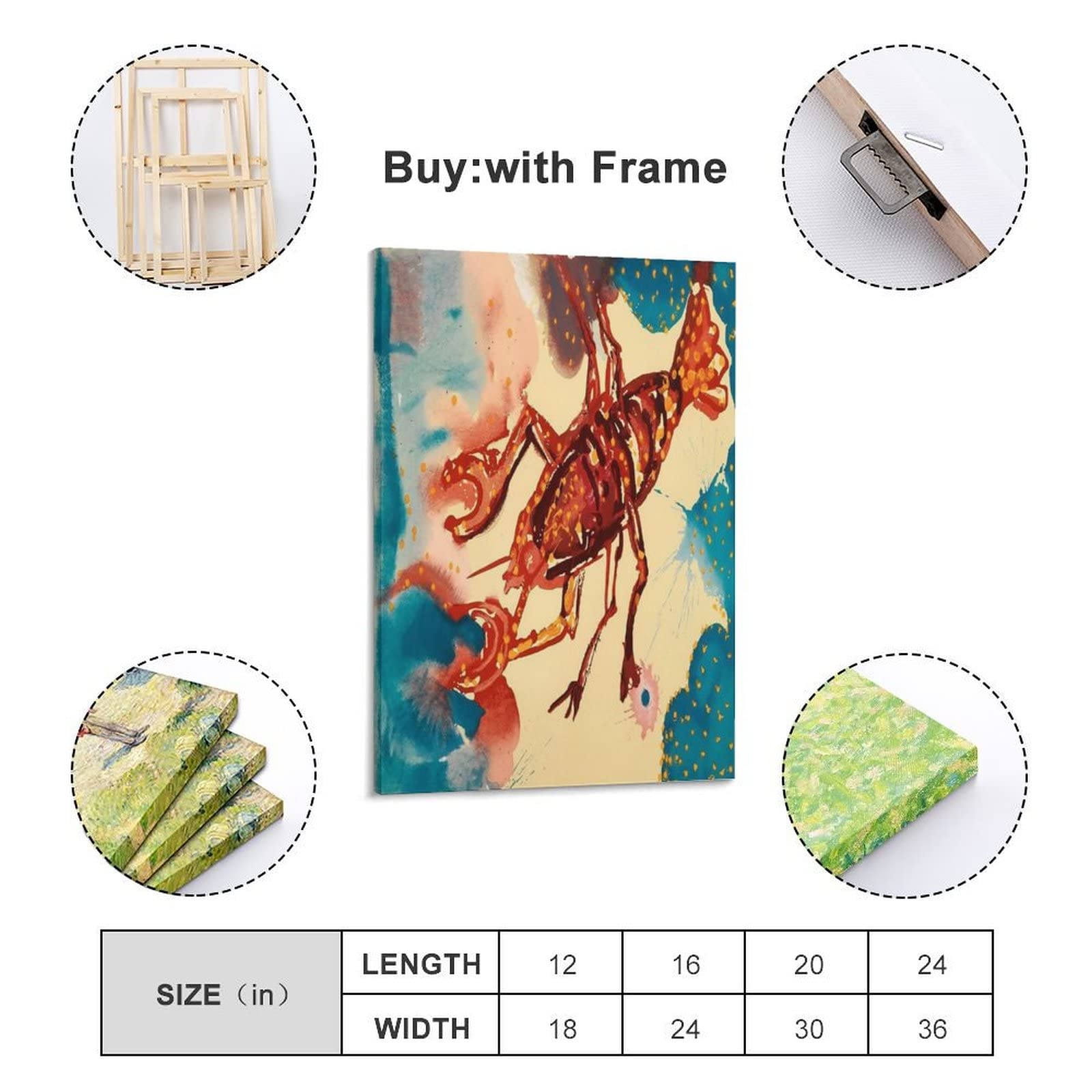Salvador Dali Surrealist Art Print - The Persistence of Memory Painting Reproduction on Premium Canvas (16x24 inches, 40x60cm) - Unique Wall Decor for Living Room, Office & Bedroom Aesthetic
