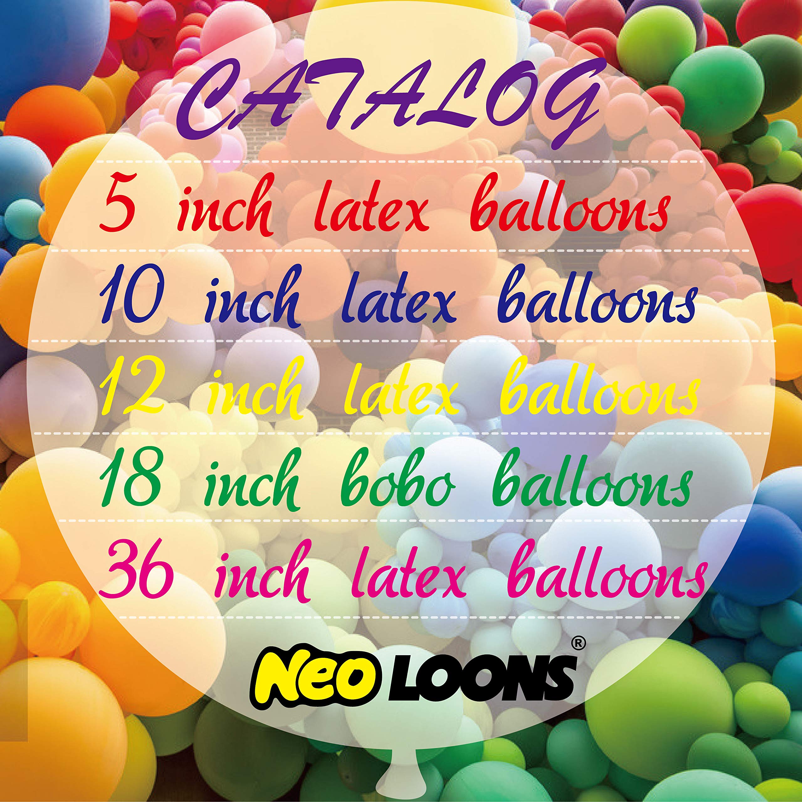 Neo LOONS® 100-Pack 5-Inch Premium Blue Latex Balloons - Perfect for Birthday Parties, Weddings, Baby Showers & Celebrations - Great for Decorations, Water Balloon Fights & Party Games