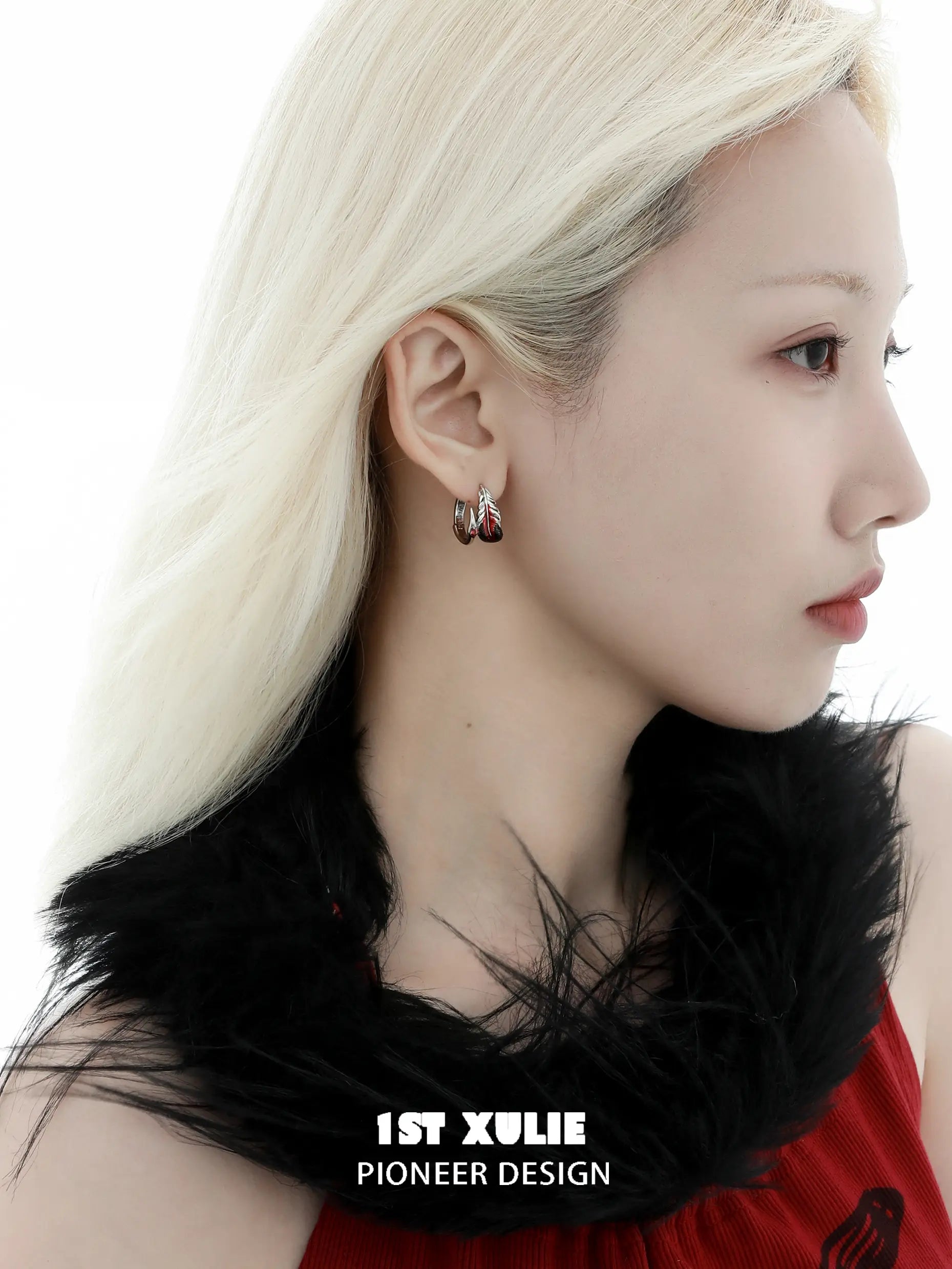 18K Platinum Plated Feathered Spiral Earrings for Women - Elegant Soaring Cranes Design - Perfect for Weddings, Parties & Special Occasions