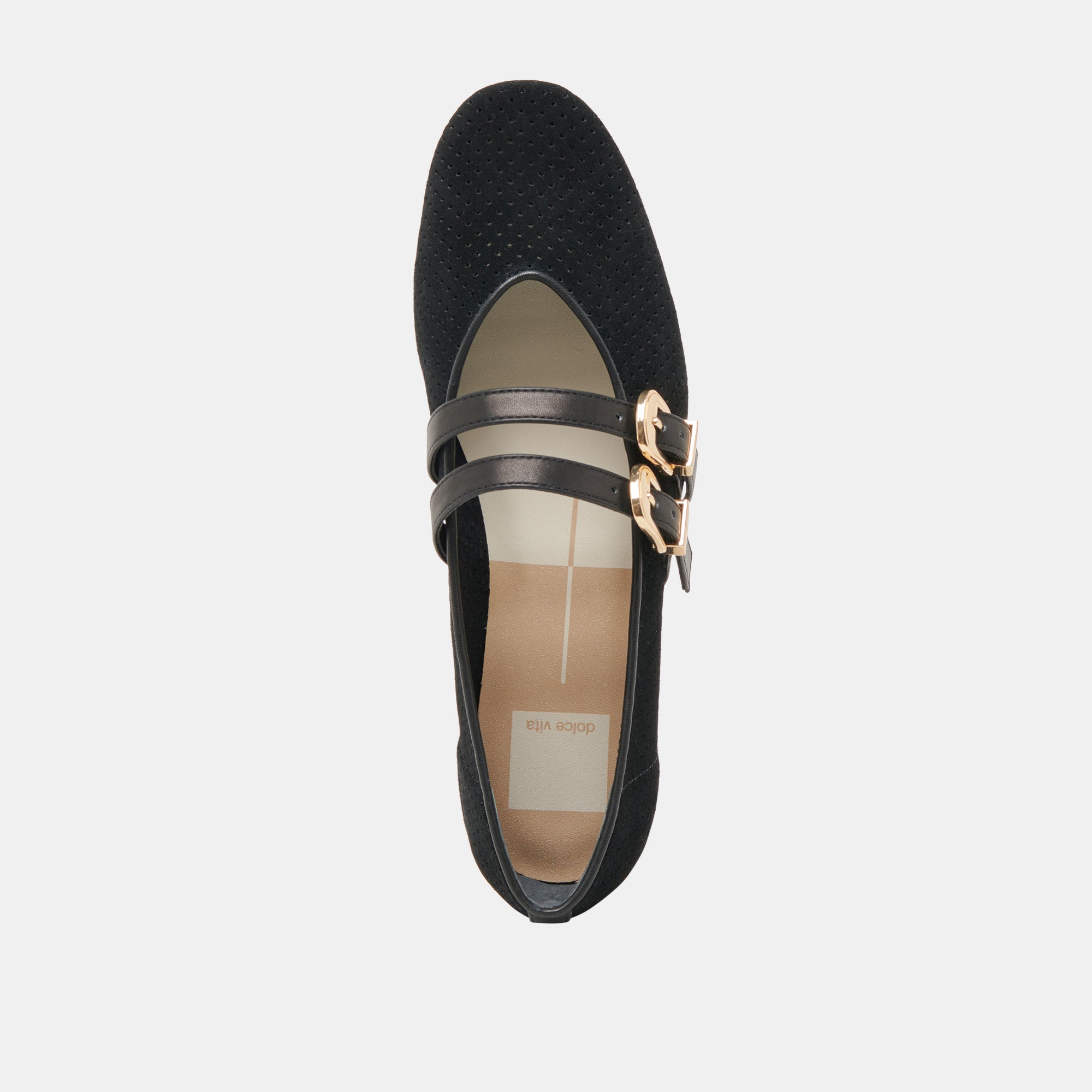 BAYLEE Women's Ballet Flats - Onyx Perforated Suede Loafers for Comfort & Style | Perfect for Work, Casual Outfits & Travel
