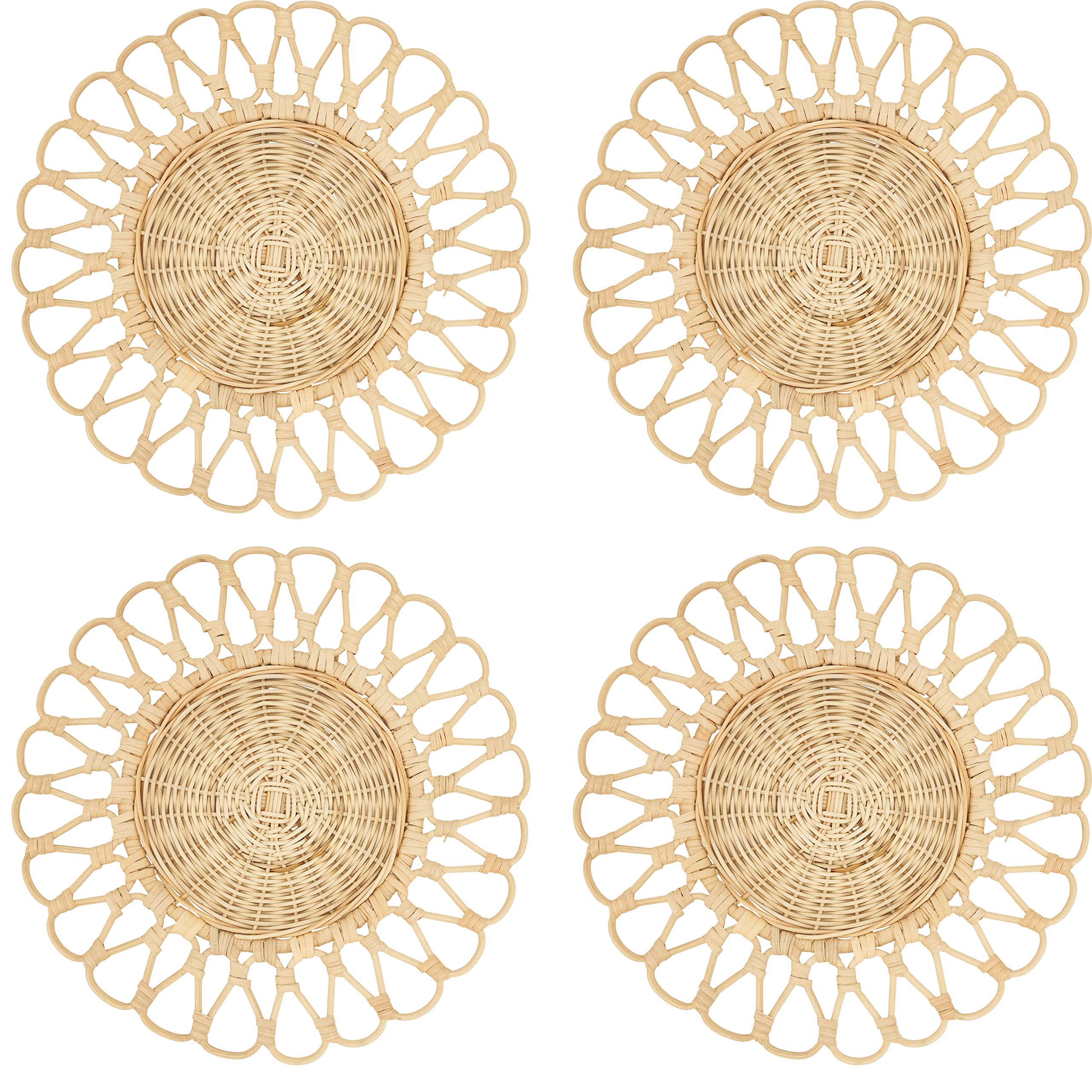 Premium SARO LIFESTYLE Bandung Collection Rattan Placemats Set of 4 - 15