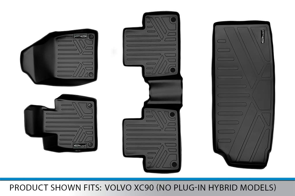 Premium SMARTLINER All-Weather Floor Mats & Cargo Liner Set for 2016-2025 Volvo XC90 (Excluding Plug-in Hybrid) - Heavy Duty Protection for SUVs, Perfect for Family Road Trips & Outdoor Adventures