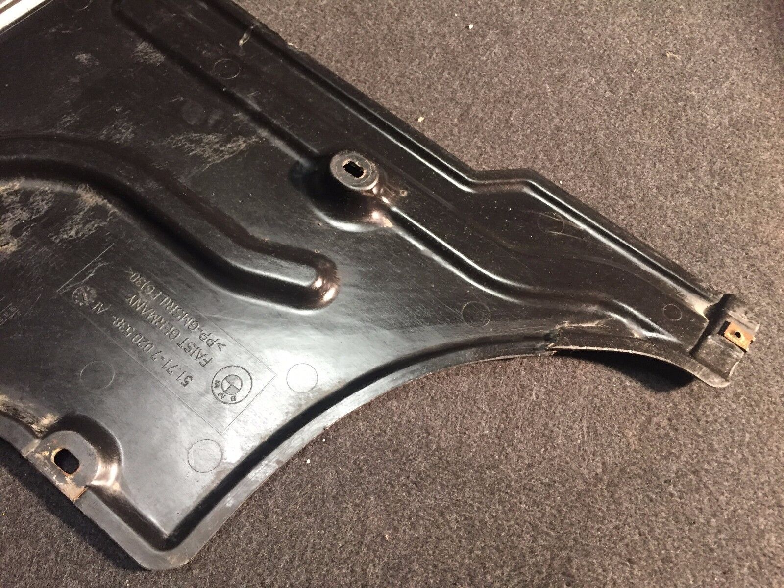 2002-2005 BMW 745i E65 Right Rear Underbody Shield Panel - OEM Replacement Part for Passenger Side - Perfect for Off-Road Protection & Rust Prevention