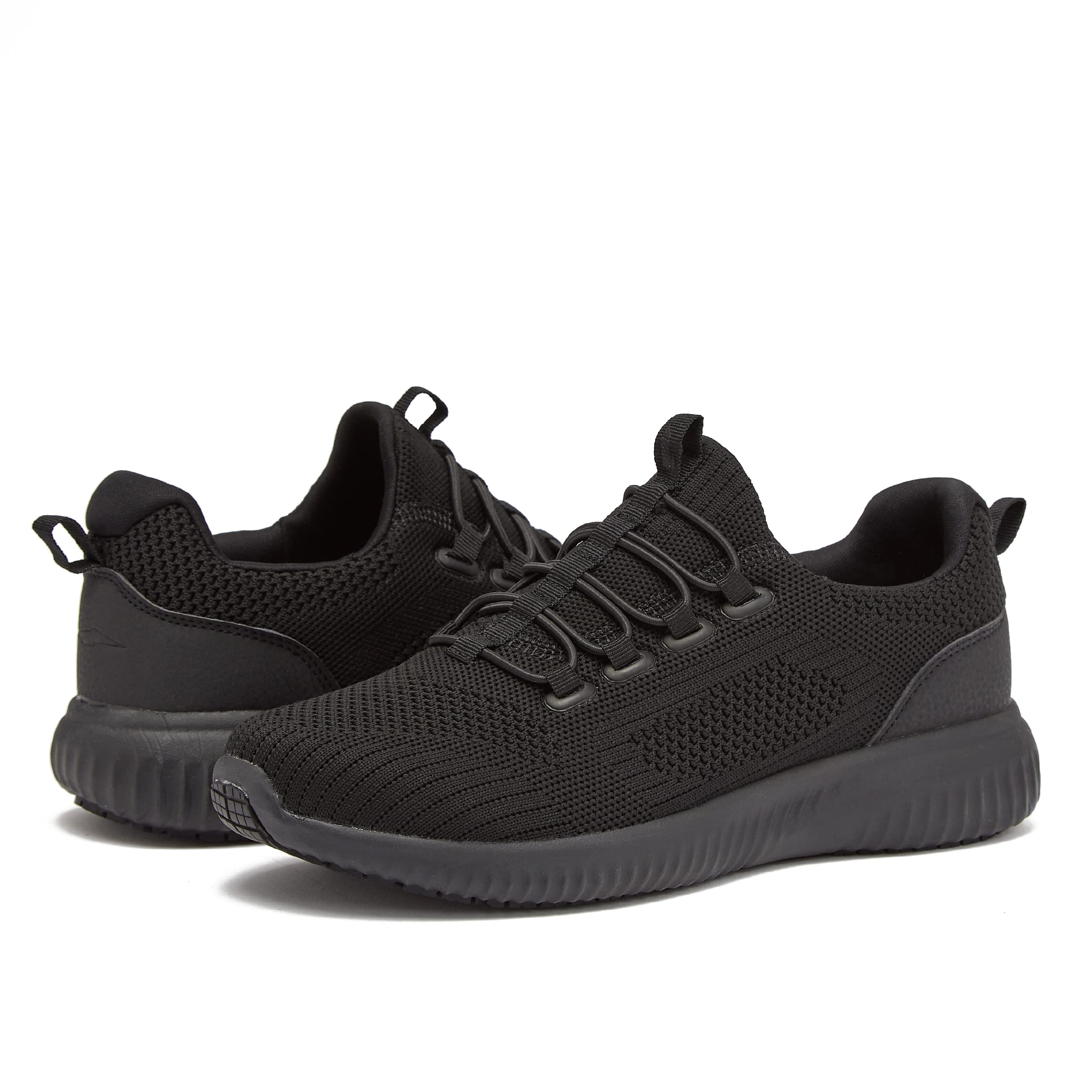 Avia Anchor SR Mesh Slip-On Women's Non-Slip Shoes - Comfortable, Water-Resistant Work Sneakers for Food Service & Restaurant Staff (Black/Blue/White, Medium/Wide) - Ideal for Waitresses, Chefs & Healthcare Workers