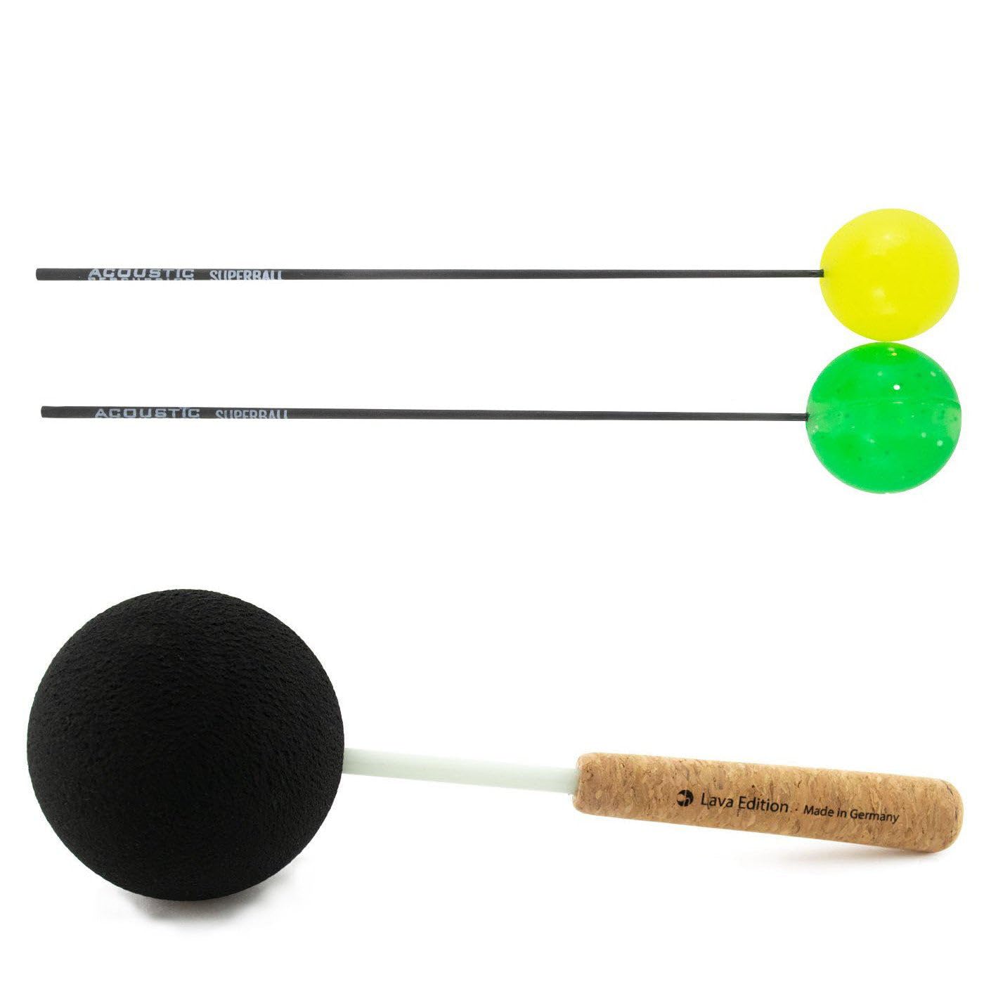 **70mm Friction Mallet Set - Ollihess & Acoustic Percussion Pair with 3 Mallets for Gongs, Sound Healing, Meditation & Yoga | Create Whale Sounds & Versatile Music for Relaxation & Therapy**