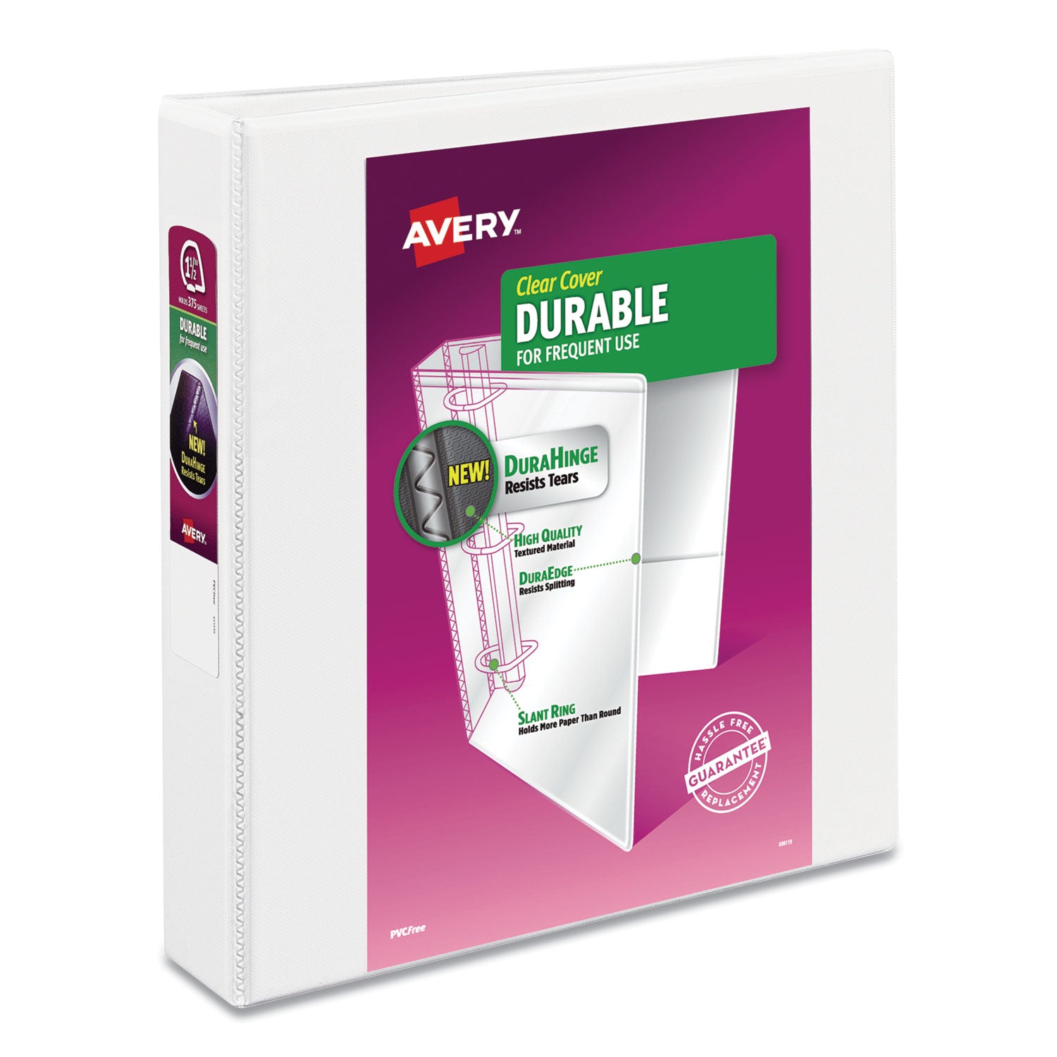Avery® Durable 3-Ring Binder with Durahinge & Slant Rings - 1.5