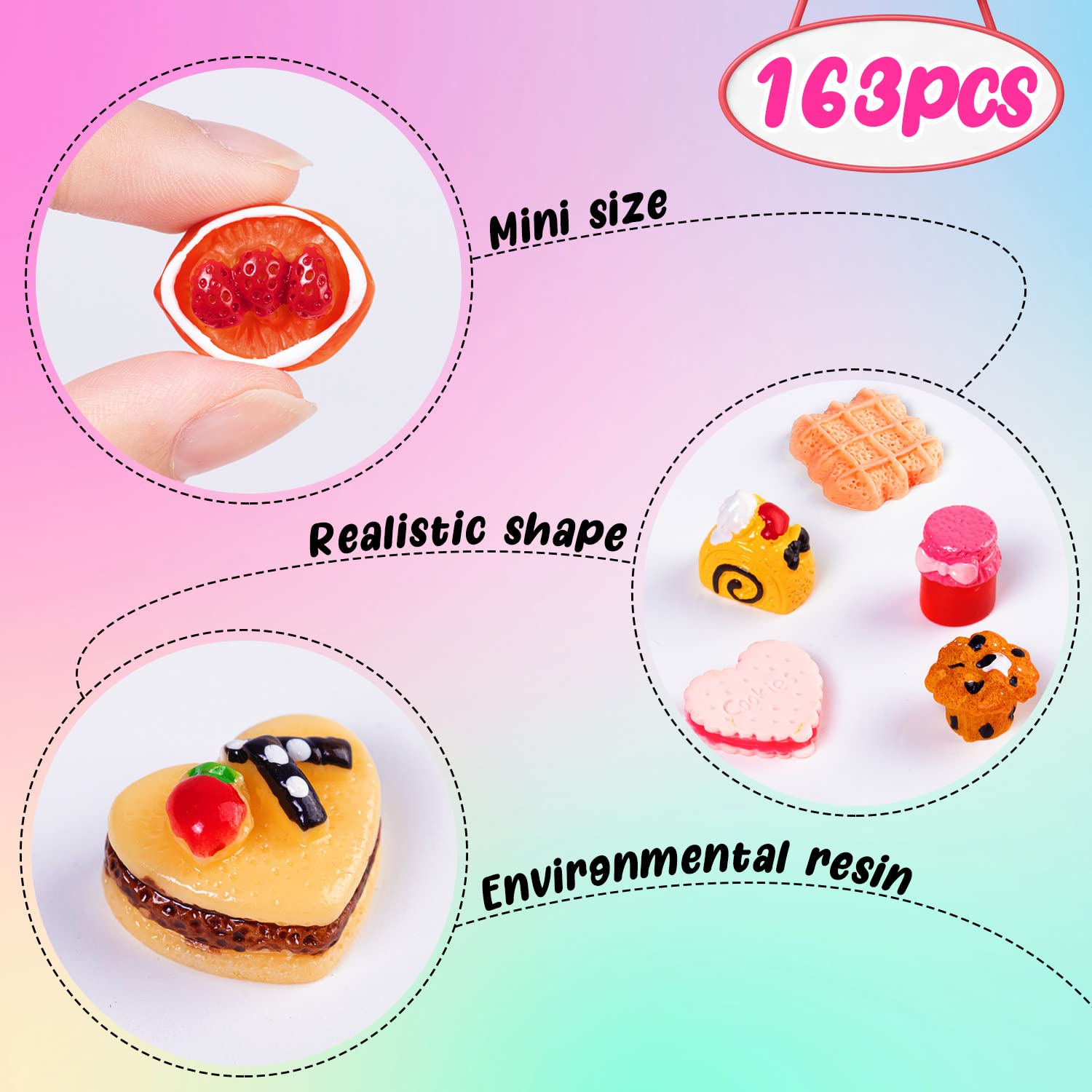 160 Pcs Miniature Food Toys Set - Tiny Resin Kitchen Food & Drink Bottles for Dollhouse Pretend Play - Realistic Doll Accessories for Adults & Teens - Perfect for Role Play, Collecting & DIY Miniature Scenes