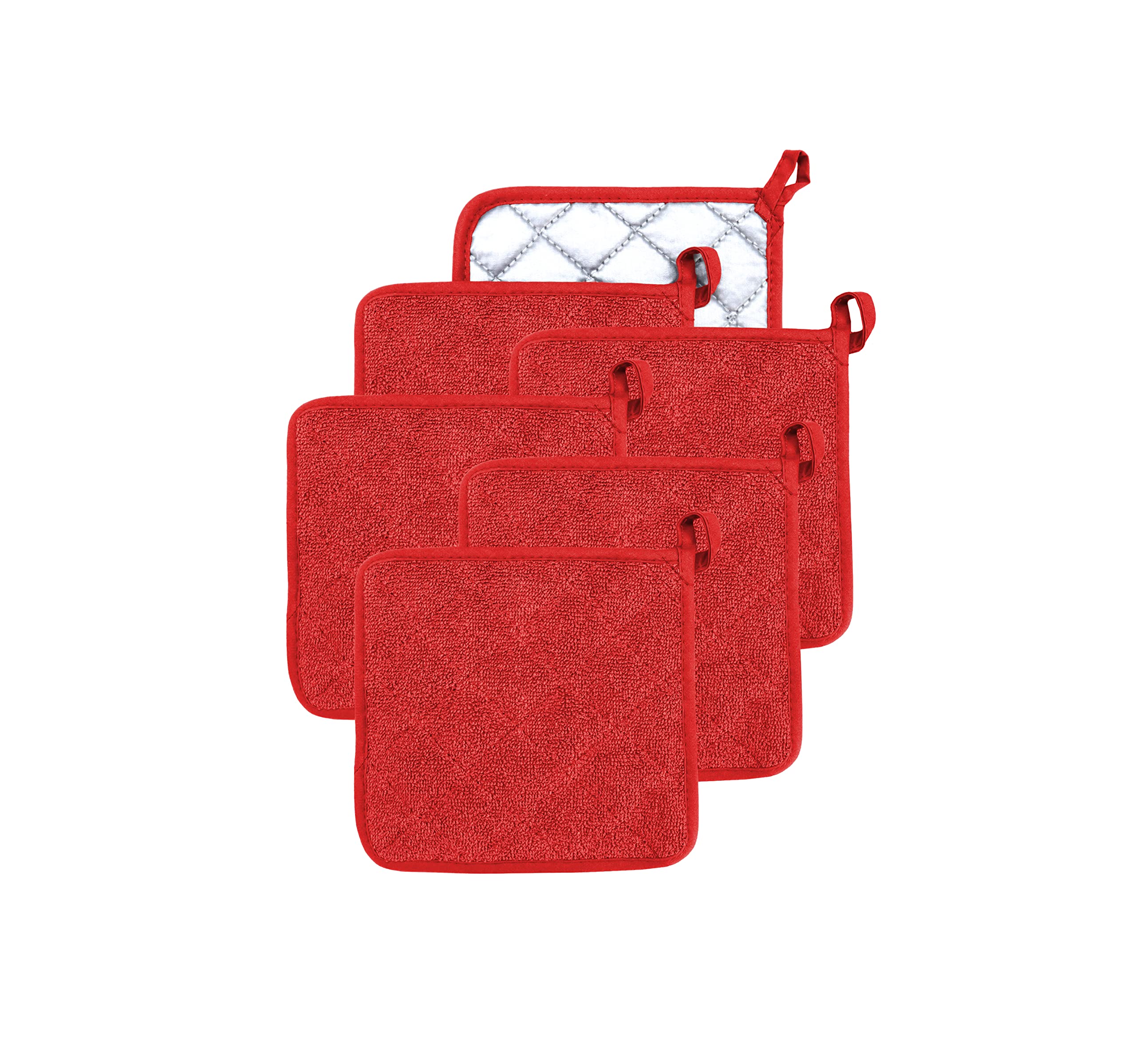 Heat Resistant Cotton Oven Pot Holder Set of 6 - 7