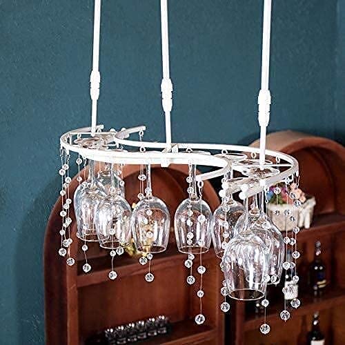 Premium Crystal Wine Glass Rack - Hanging Cup Holder for Wine Goblets & Mugs | Upside Down Display & Storage Solution | Perfect for Home Bars, Restaurants, and Wine Cellars