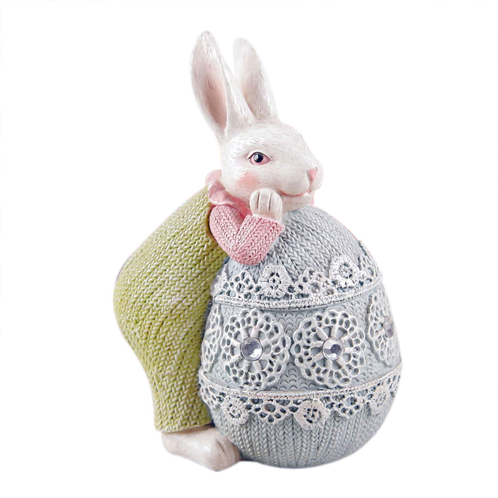 OLOPE Easter Bunny Decorations - Cute Easter Basket Stuffers & Rabbit Gifts for Kids, Family - Creative Easter Ornaments for Home, Party, Classroom Decor