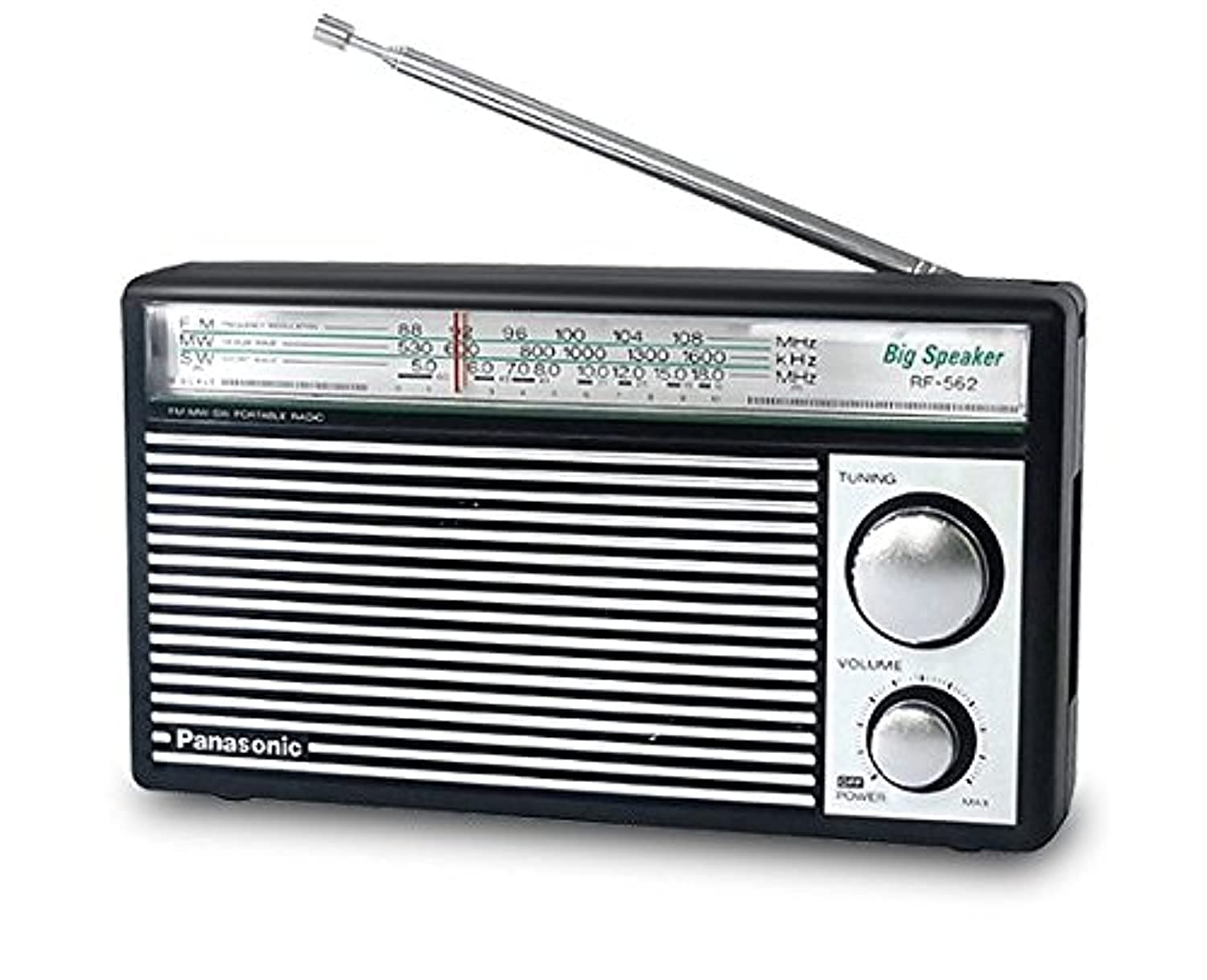 PANASONIC RF-562D AM FM SW Shortwave Portable Transistor Radio - Vintage Retro Design, Battery Operated - Perfect for Emergency, Camping, Travel & Outdoor Adventures
