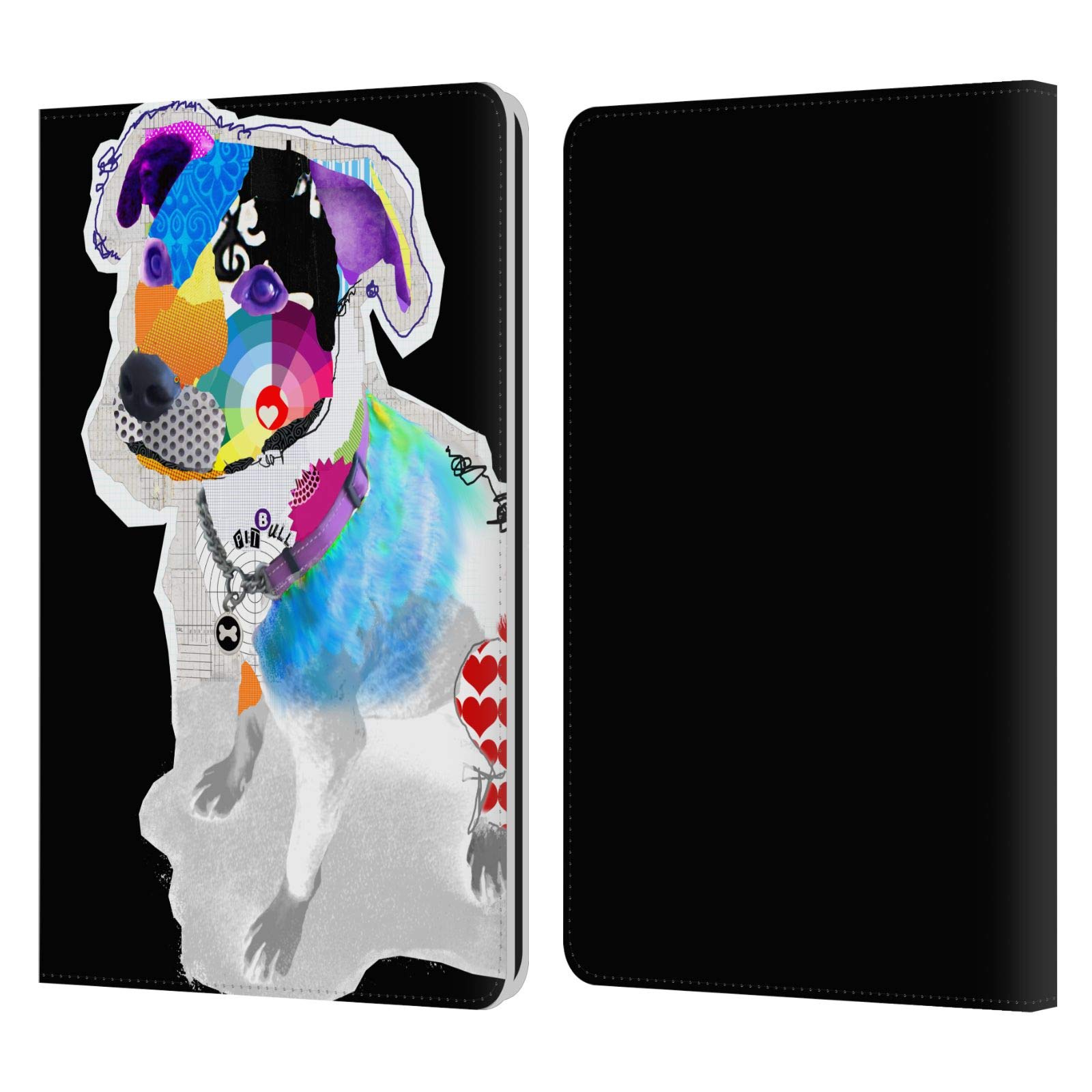 Officially Licensed Michel Keck Pitbull Dogs 2 Leather Book Wallet Case Cover for Kindle Paperwhite 1/2/3 - Durable Protection with Stylish Design - Perfect for Reading, Travel & Daily Use