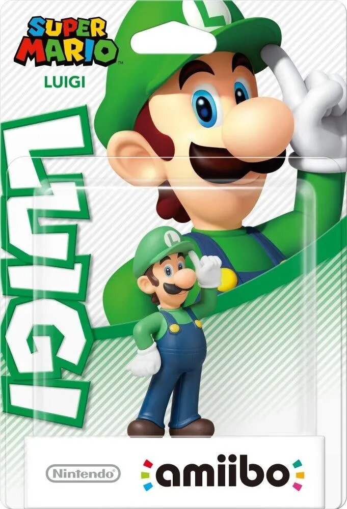 Super Mario Luigi amiibo Figure - Nintendo Compatible for Switch, Wii U & 3DS - Collectible Gaming Accessory for Super Mario Bros Fans - Perfect for Gaming Battles & Display Collections