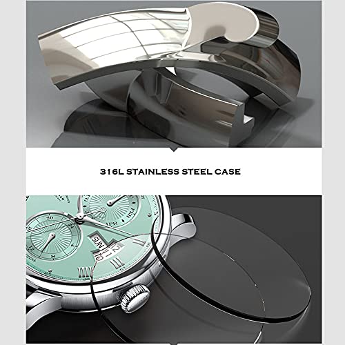 BORMAN Automatic Men's Luxury Watch - Mechanical Wristwatch with Sapphire Crystal, Month/Week/Date & 24-Hour Display - Perfect for Business, Formal Events & Everyday Wear