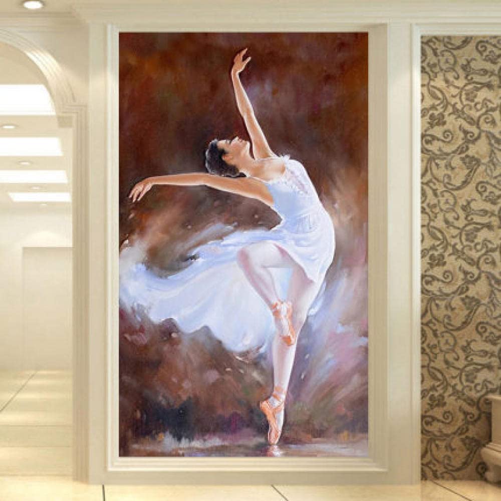 Diamond DIY Paintings Kits for Adults, 5D Diamond Art Ballet Dance, Square Drill Crystal Rhinestone Embroidery, DIY by Numbers Kit, Home Wall Decor, Gift for Women, Relaxation & Stress Relief 80x160cm