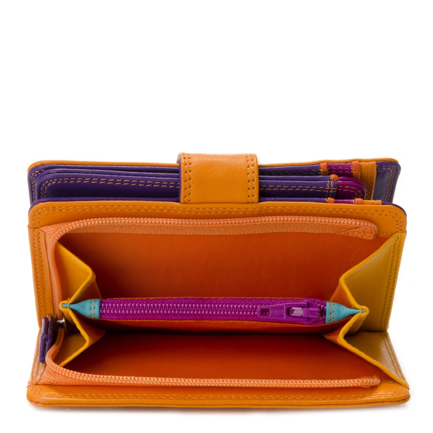 Mywalit Medium Snap Leather Wallet - 9 Card Slots, ID Window & Zippered Coin Pocket | Copacabana Design | Stylish Compact Wallet for Men & Women | Perfect for Everyday Carry, Travel & Business Use