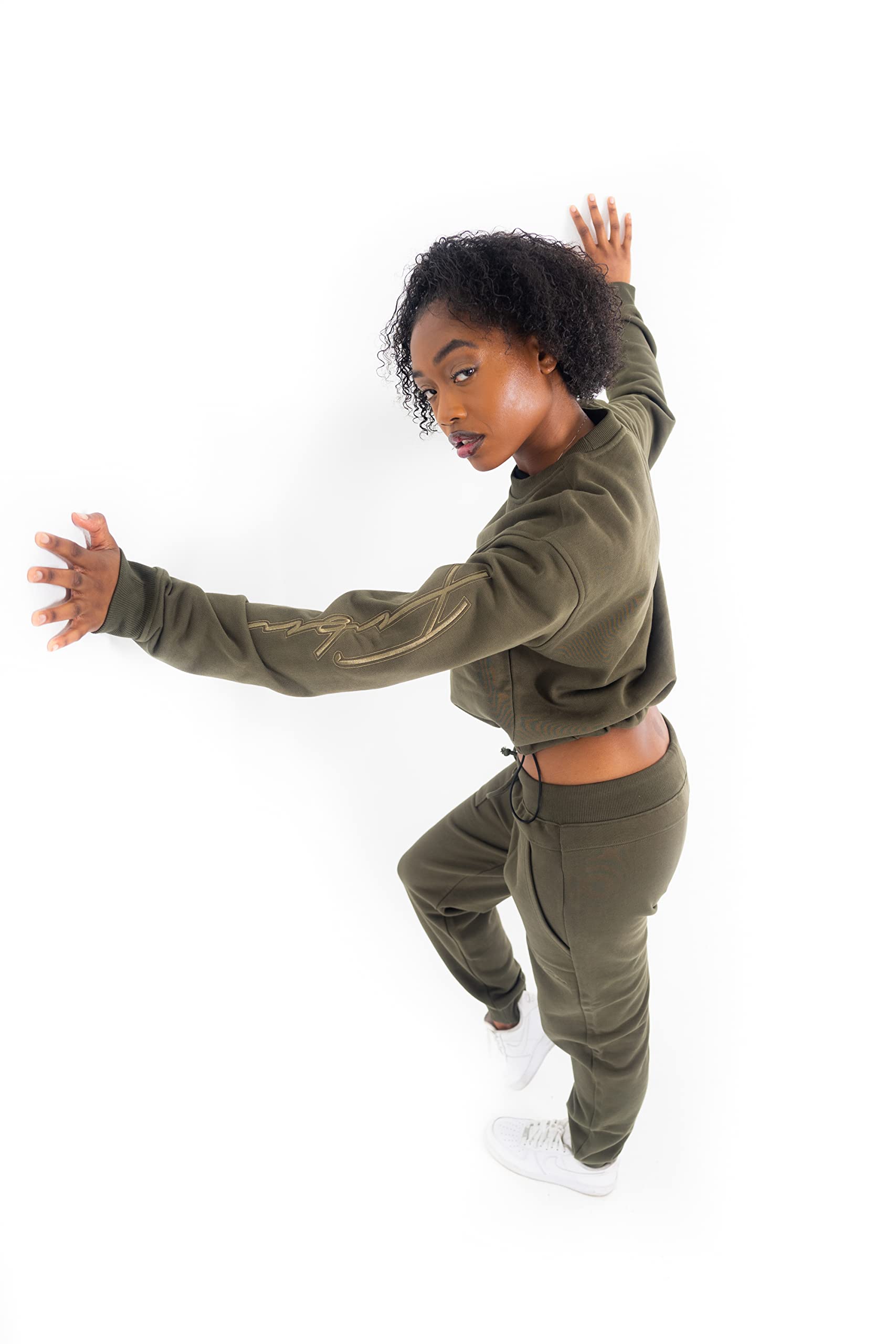 FUBU Women's Signature Logo Utility Sweatshirt - Cozy Pullover Hoodie for Casual Wear, Street Style & Lounge Outfits