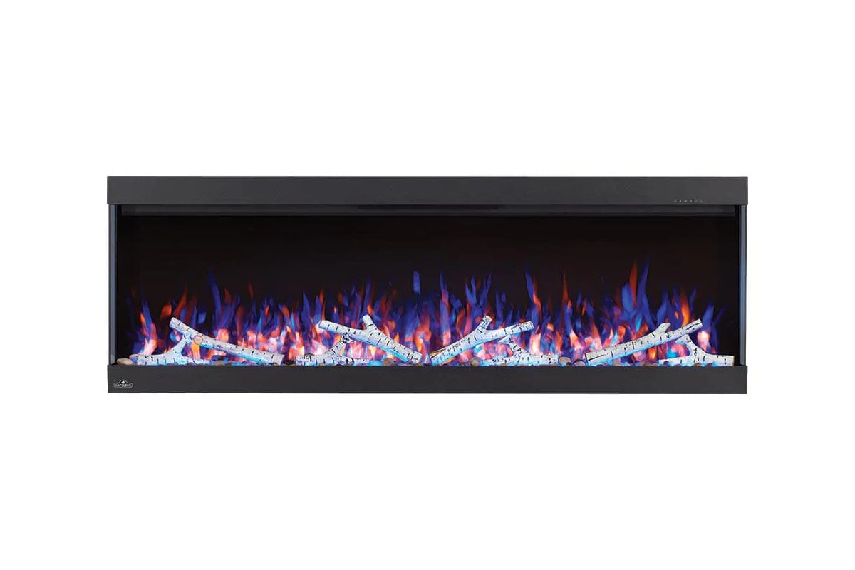 Napoleon Trivista Pictura 60-Inch 3-Sided Wall Mount Electric Fireplace - Modern Heating Solution for Living Room, Bedroom & Office - Energy Efficient & Realistic Flame Effect