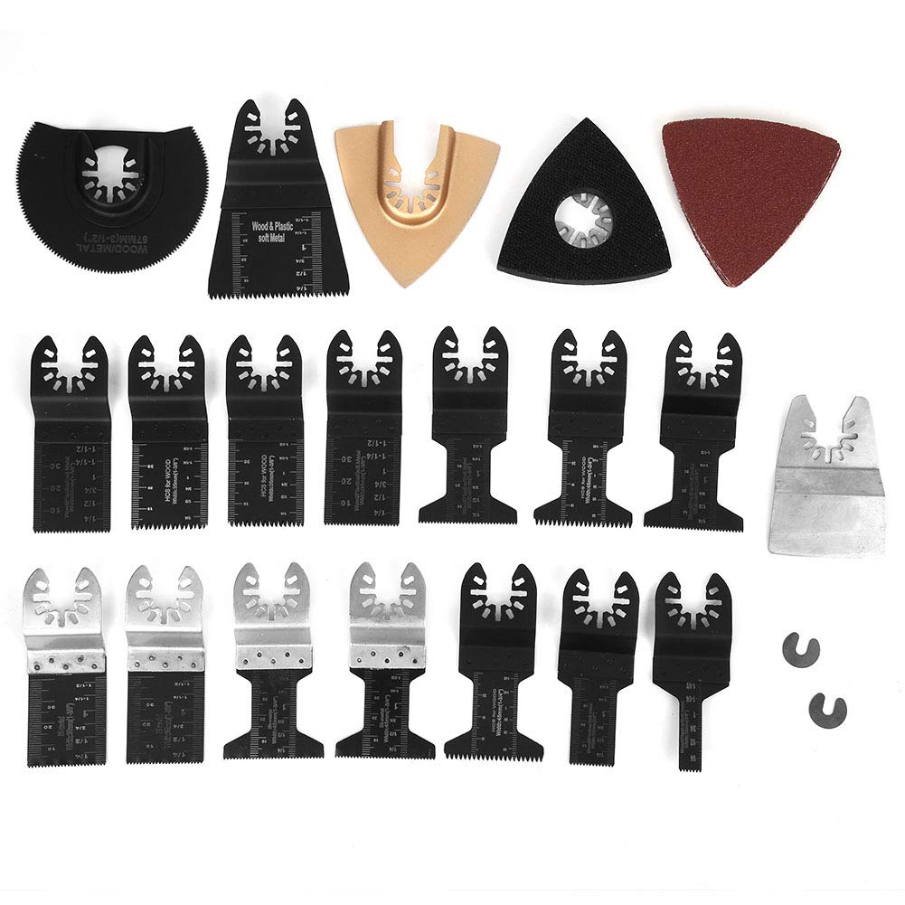 Premium Oscillating Saw Blades Kit - Universal Wood Cutting Blades for Metal, Plastic & Wood - Multi-Purpose Workshop Accessories for DIY Projects, Home Renovation & Professional Use