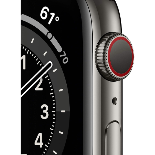 Apple Watch Series 6 44mm GPS + Cellular - Graphite Stainless Steel Case for Fitness Tracking, Calls & Notifications | Smartwatch for Running, Swimming & Daily Use
