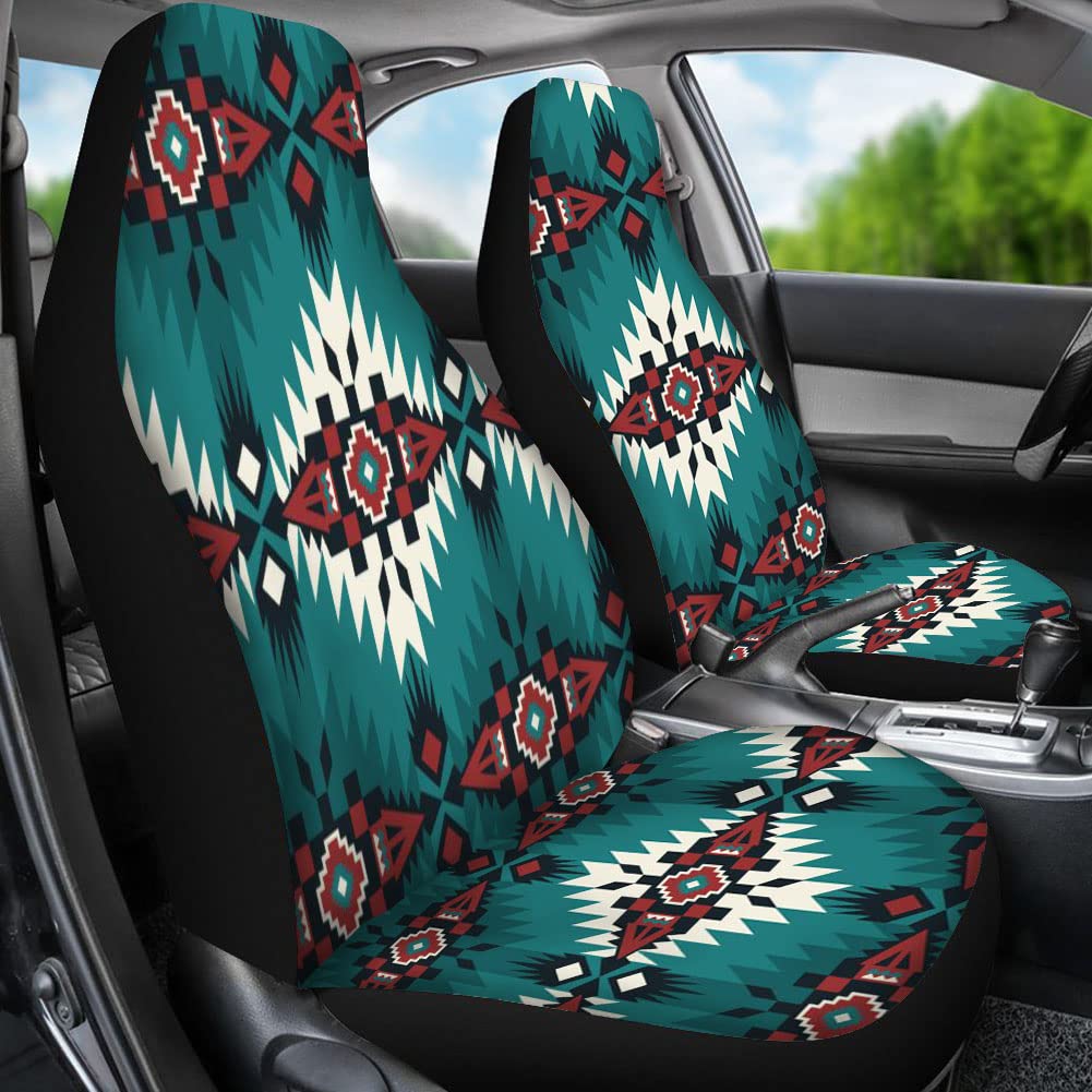 Aztec Car Seat Cover Set - 11-Piece Universal Non-Slip Cushion for Safe Driving