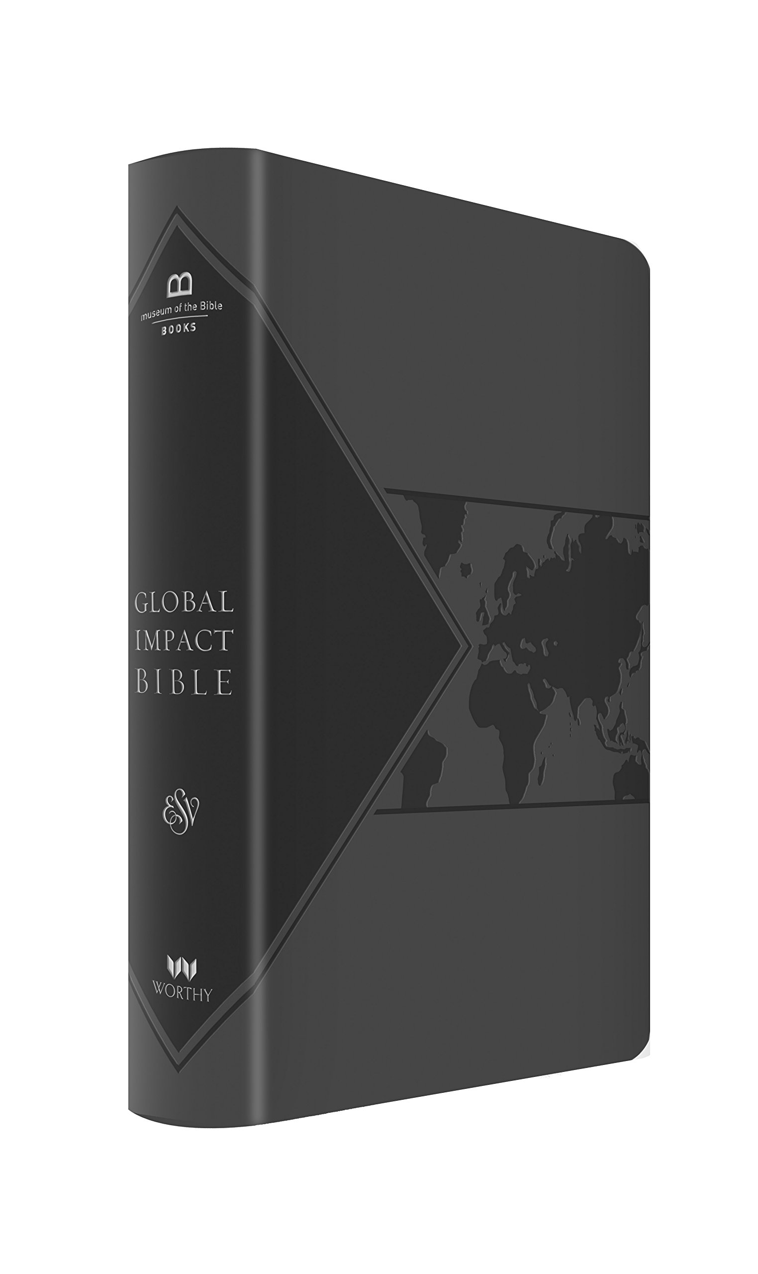 ESV Global Impact Bible - Charcoal LeatherLuxe® Cover | Study Bible with Journaling Space | Perfect for Devotional Reading & Small Group Bible Study