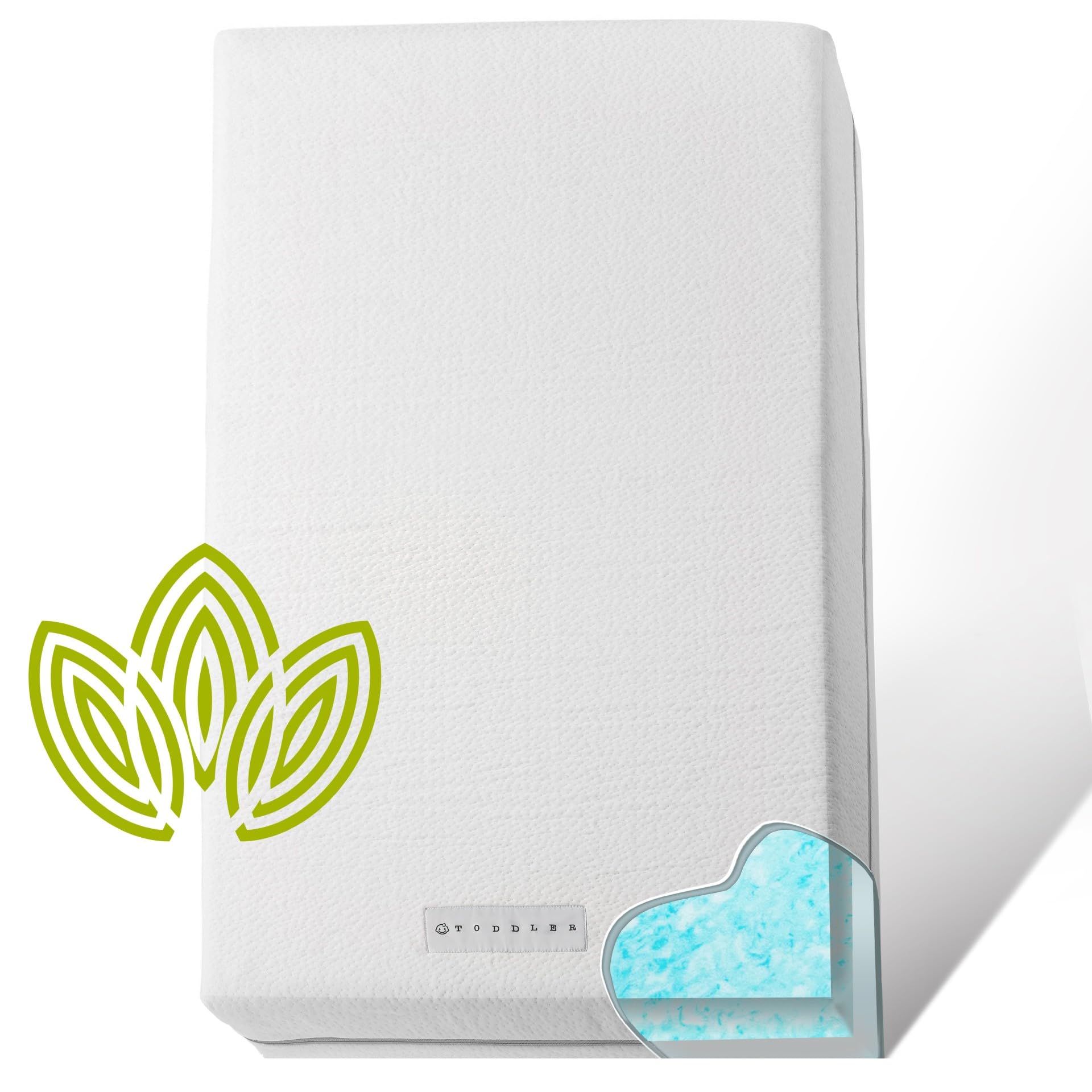 Organic Cotton 2-Sided Baby Crib Mattress - Waterproof & Washable Cover with Breathable Foam Lining | Dual Firmness Infant to Toddler Mattress (Firm Support for Newborns & Soft CertiPUR Foam for Toddlers) | 52
