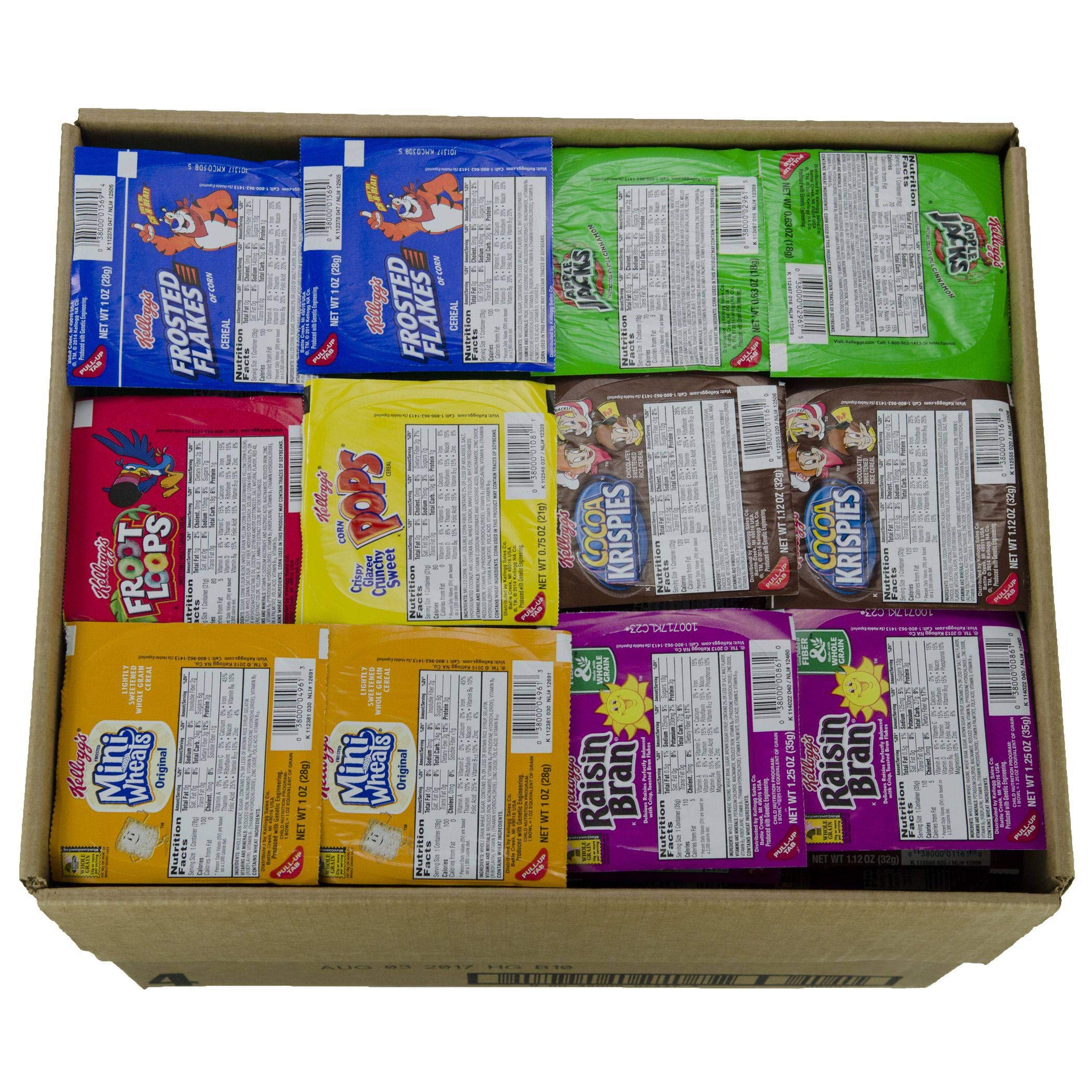 Kellogg's Cereal Variety Pack - 96 Single Serve Bowls | Breakfast Cereal Assortment for Kids & Adults | Perfect for Office Snacks, School Lunches & Quick Breakfasts