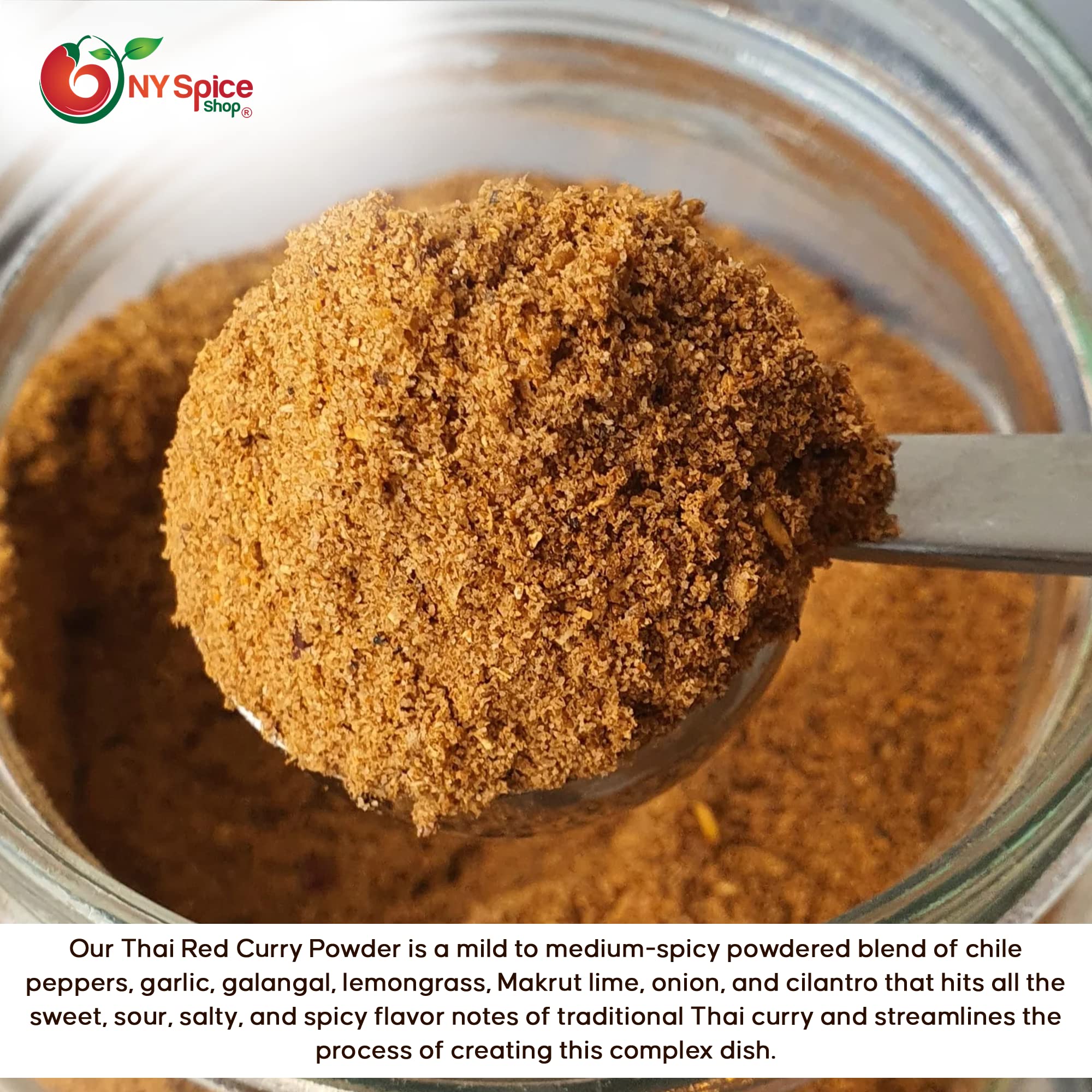 Authentic Thai Red Curry Powder - Mild & Flavorful Spice Blend for Cooking | 1 Pound | Perfect for Thai Curries, Soups, Marinades & Stir-Fries
