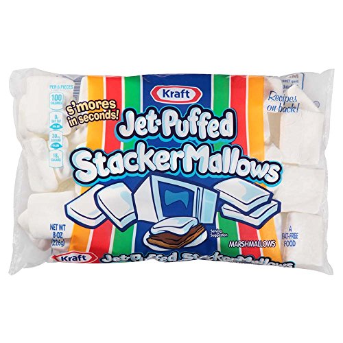 Kraft Jet-Puffed StackerMallows Marshmallows - Perfect for S'mores, Hot Cocoa & Baking - Fluffy & Delicious Marshmallow Treats
