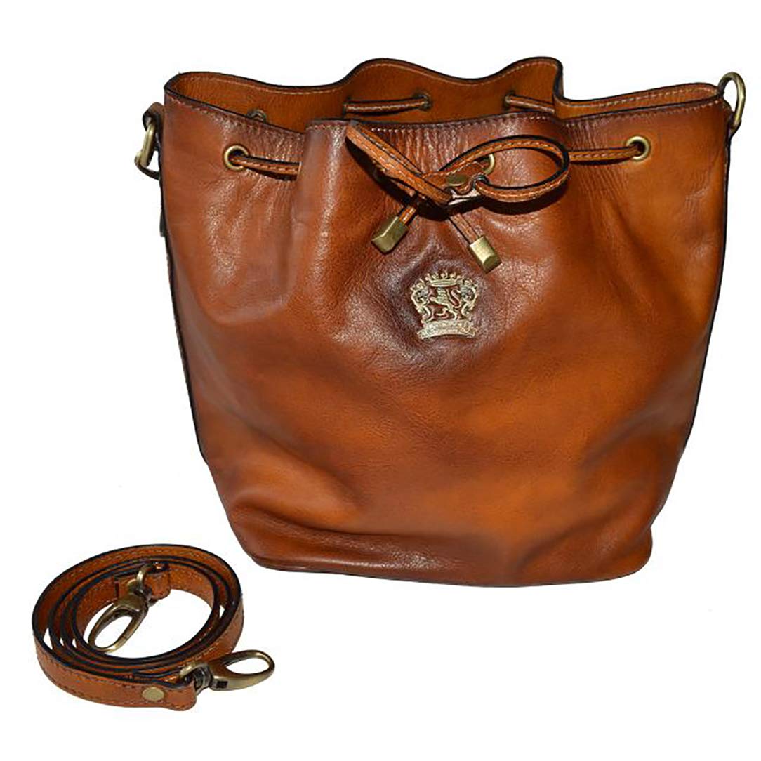 Pratesi Sorano Leather Shoulder Bag B501/25 Bruce in Cherry Red - Stylish Crossbody Purse for Women, Perfect for Work, Travel & Everyday Use